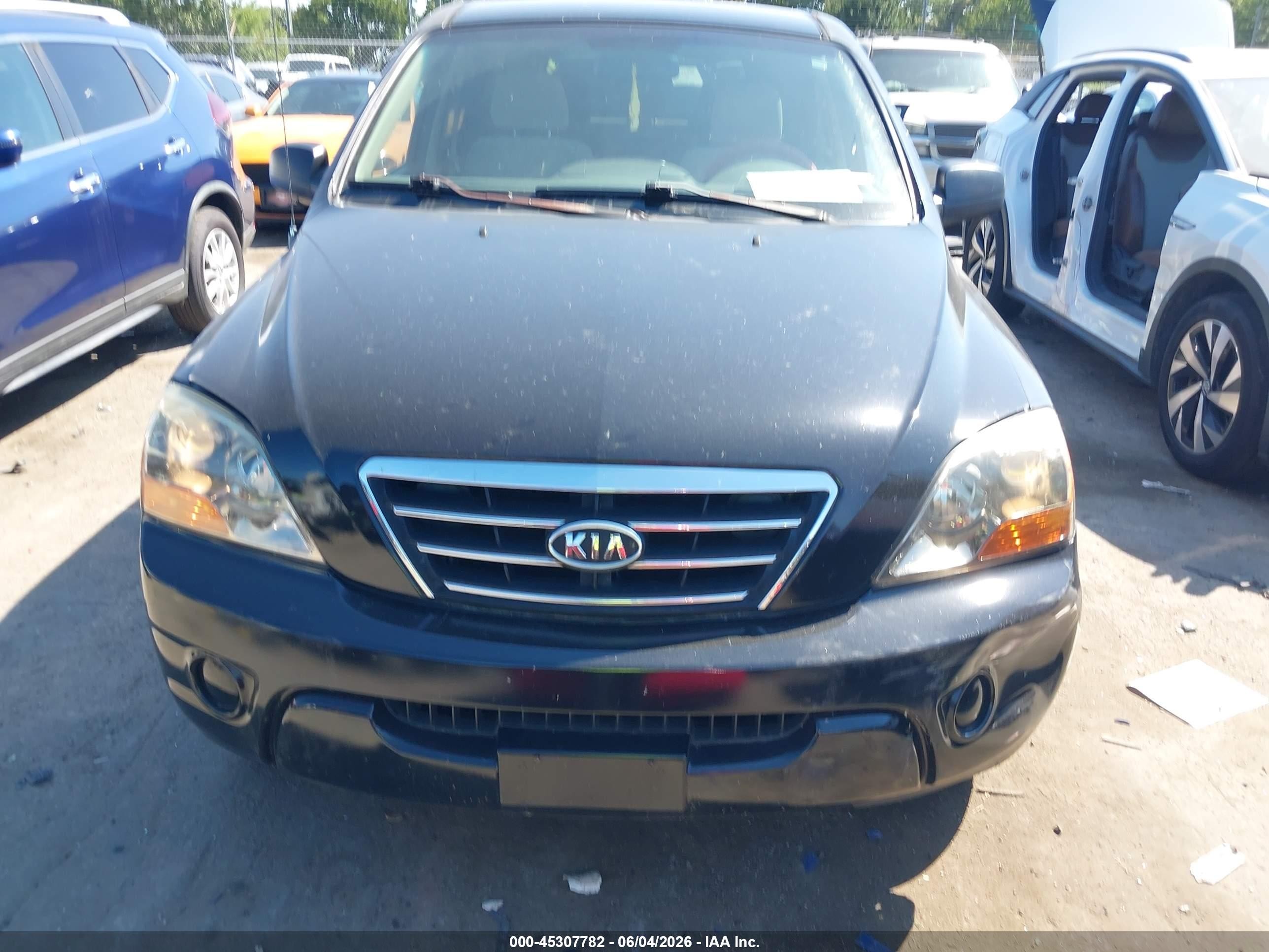 2007 Kia Sorento   Черный vin: KNDJD736875675187