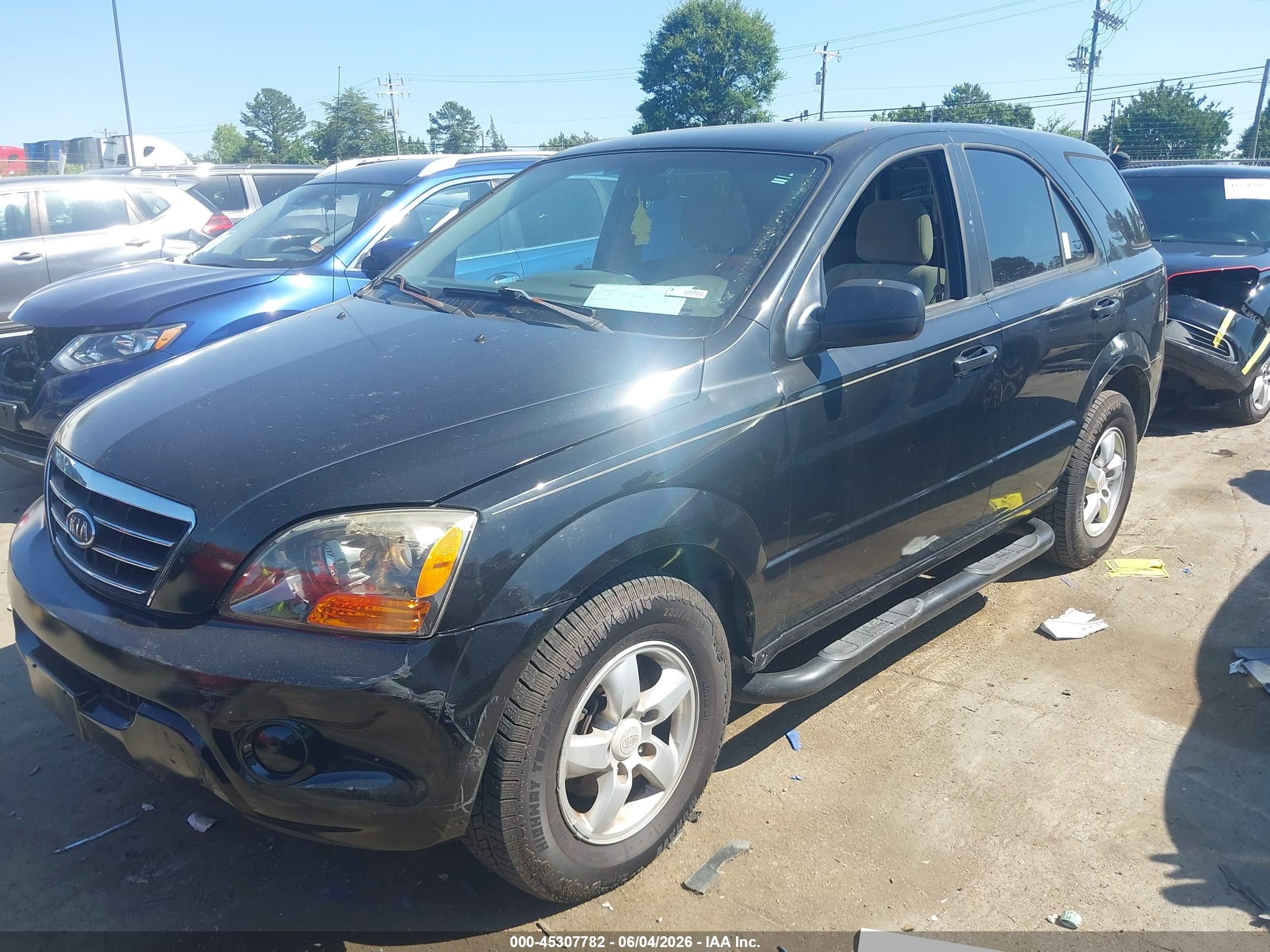 2007 Kia Sorento   Черный vin: KNDJD736875675187