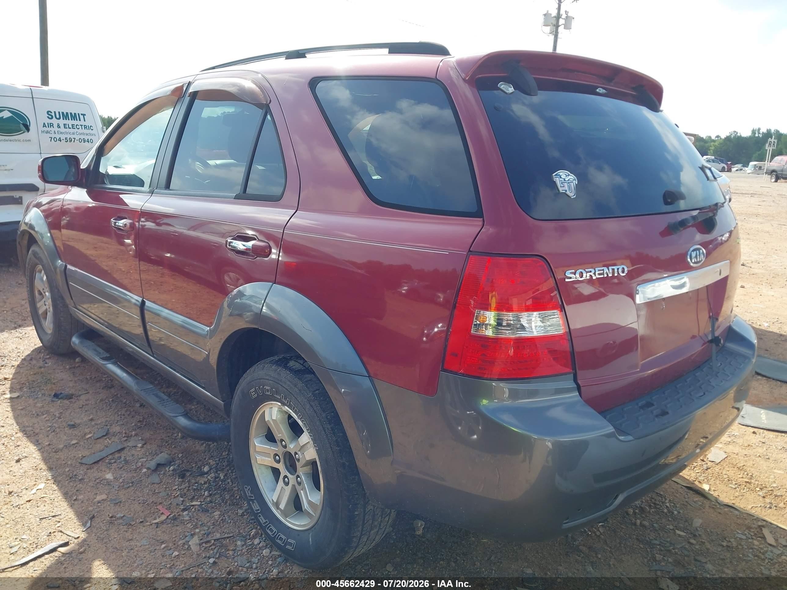 2008 Kia Sorento Ex Red vin: KNDJD736885841645