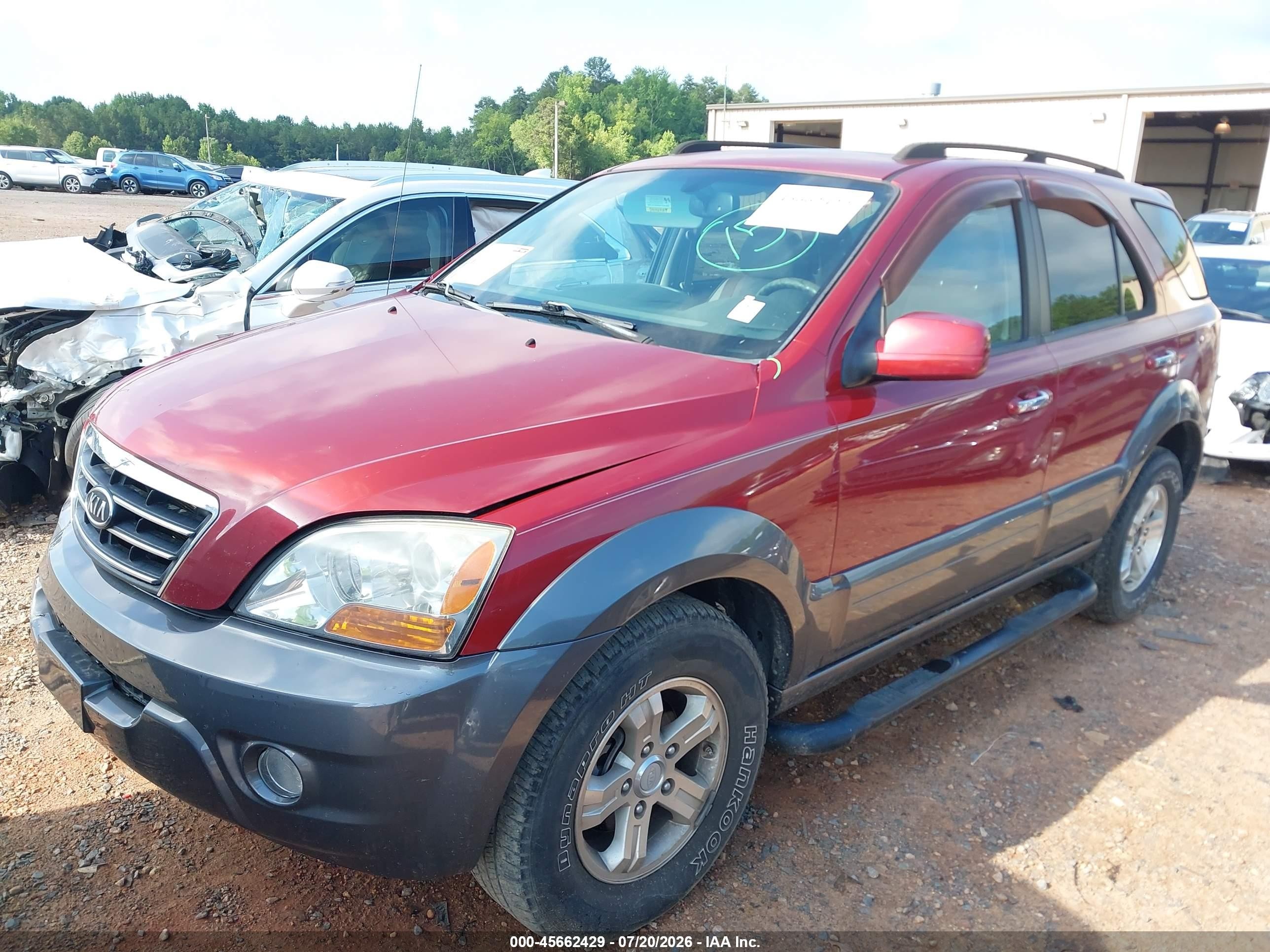 2008 Kia Sorento Ex Red vin: KNDJD736885841645