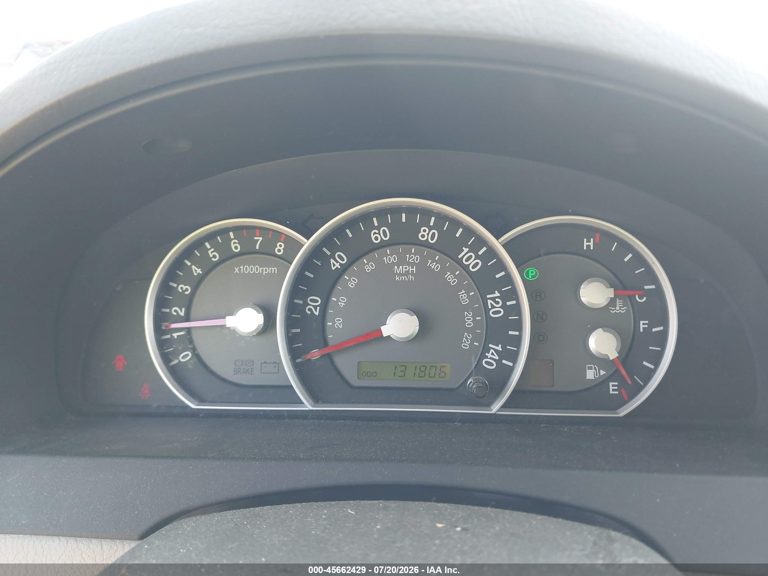 2008 Kia Sorento Ex Red vin: KNDJD736885841645
