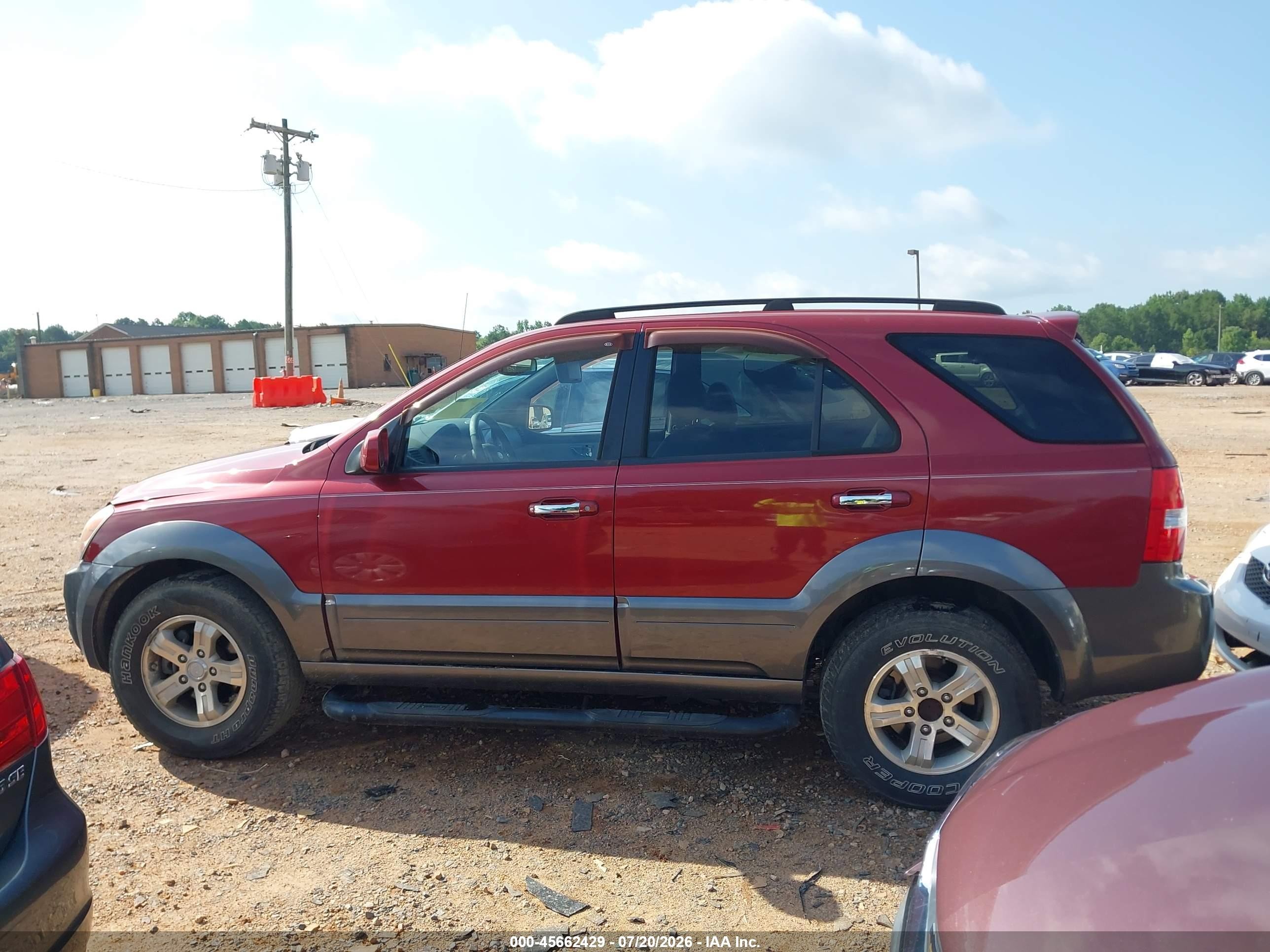 2008 Kia Sorento Ex Red vin: KNDJD736885841645