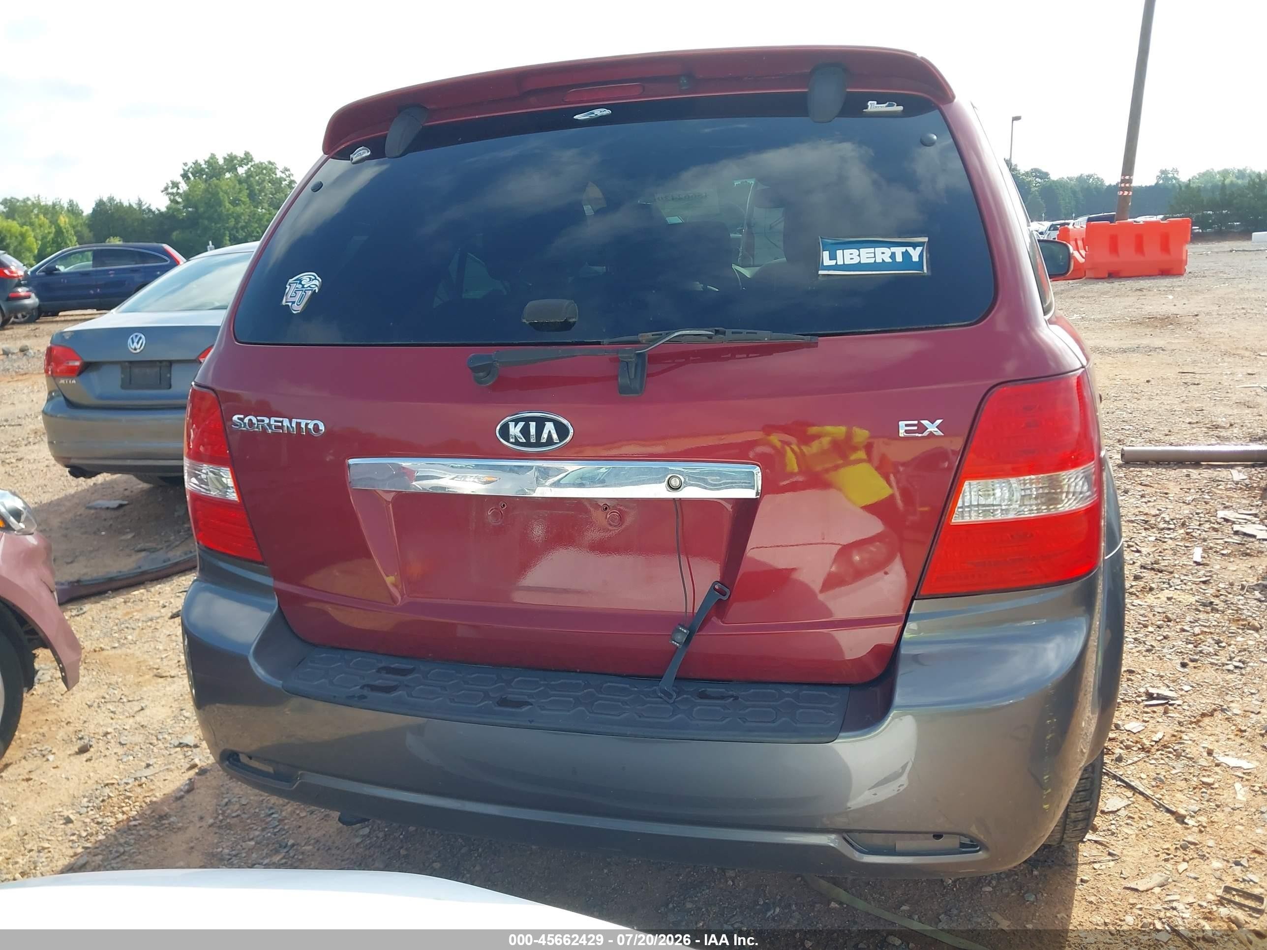 2008 Kia Sorento Ex Red vin: KNDJD736885841645