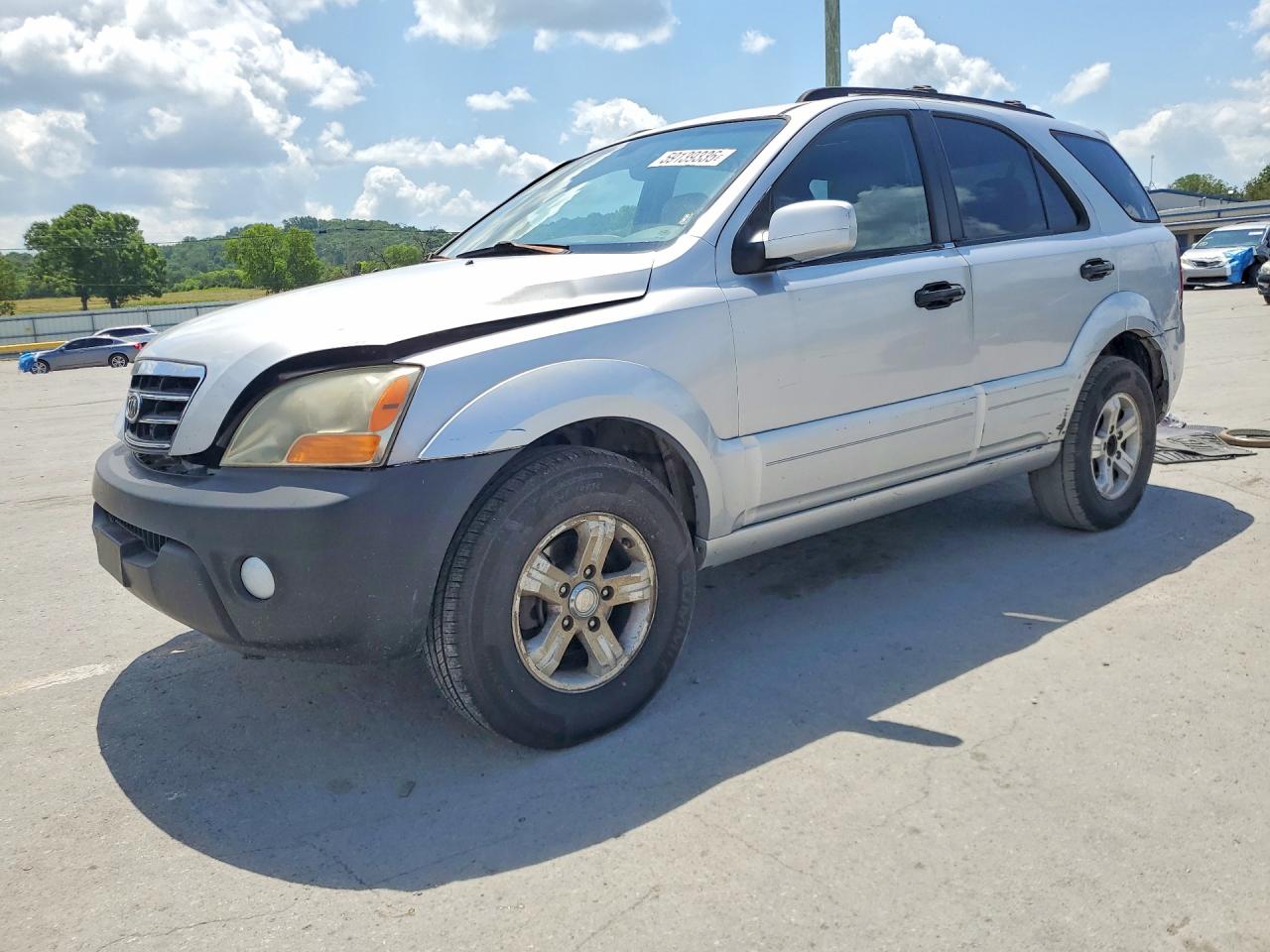2007 Kia Sorento Base Silver vin: KNDJD736975665560