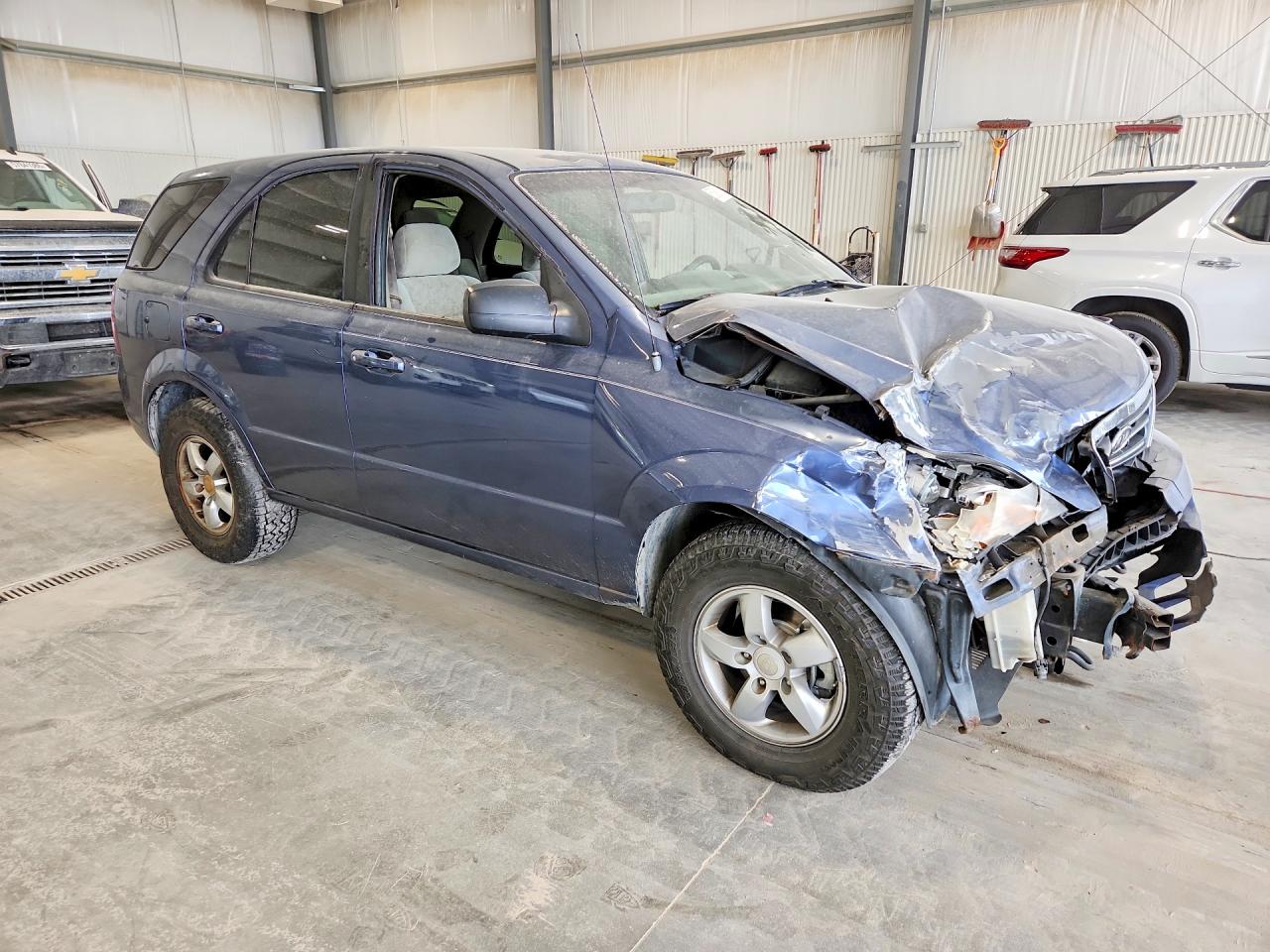 2007 Kia Sorento Base Blue vin: KNDJD736975730214