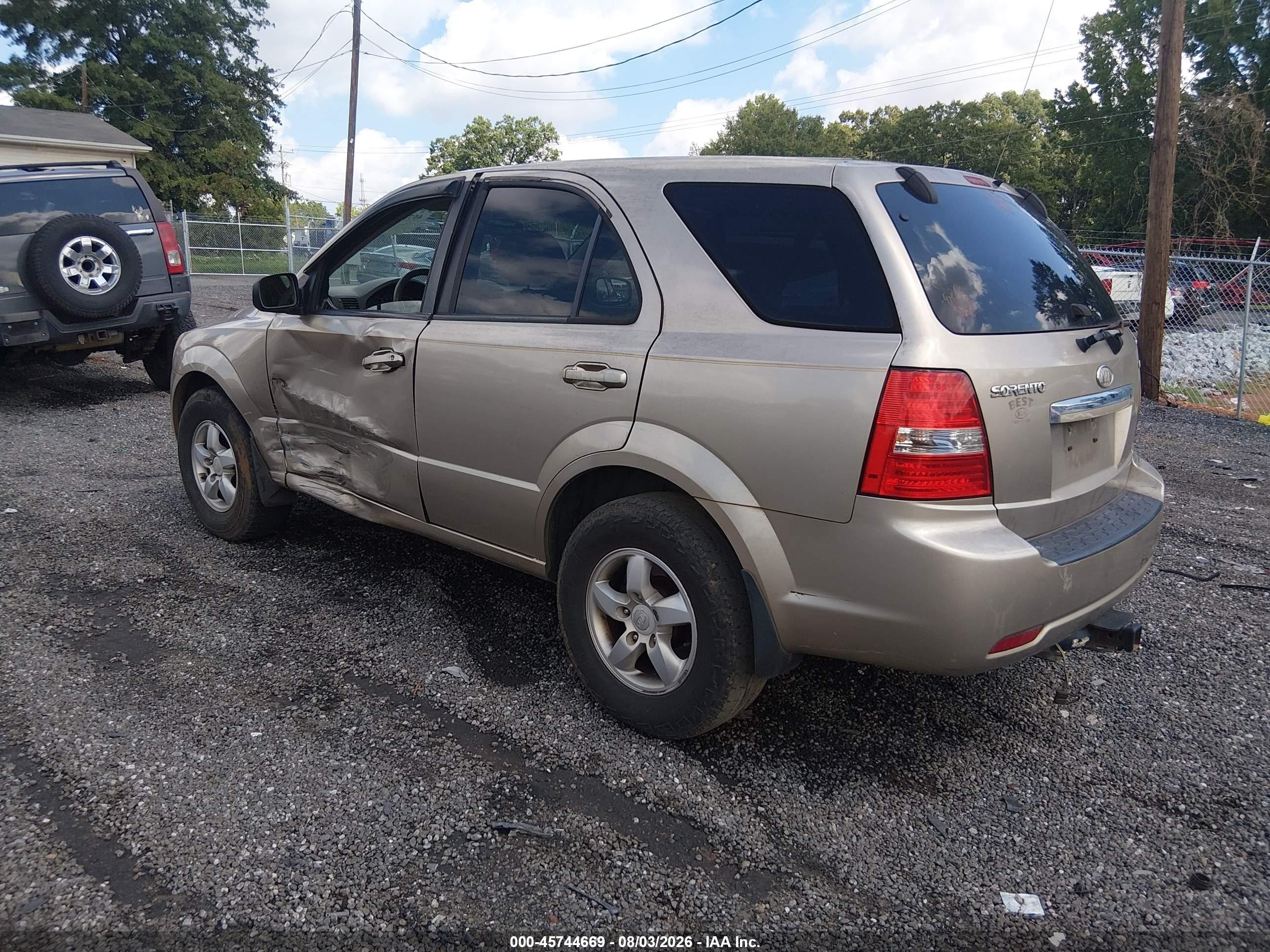 2007 Kia Sorento Ex/lx Gold vin: KNDJD736975752049