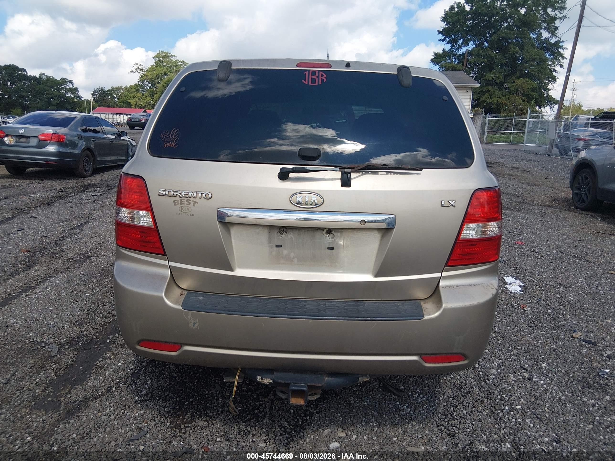 2007 Kia Sorento Ex/lx Gold vin: KNDJD736975752049