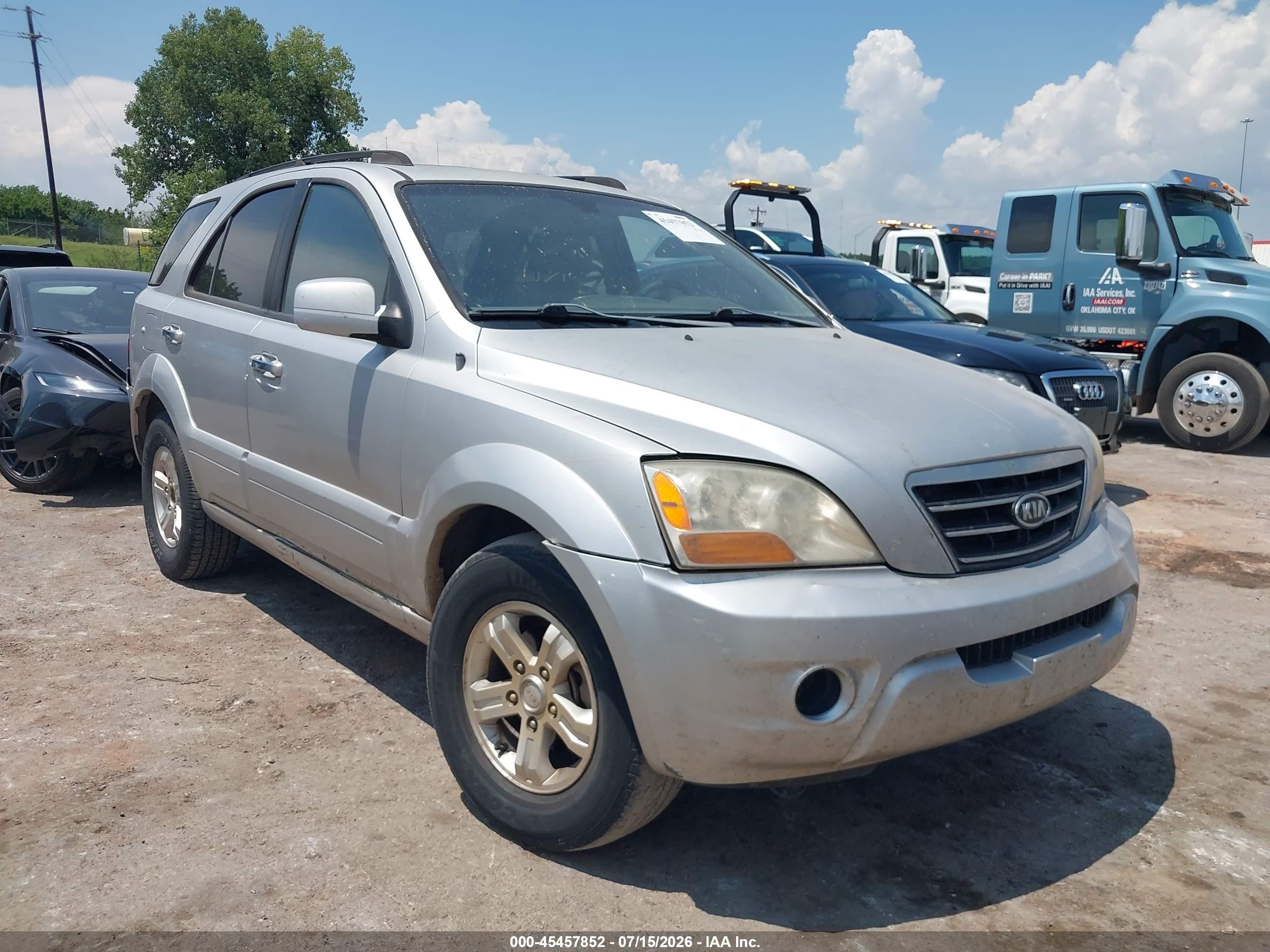 2008 Kia Sorento Ex Silver vin: KNDJD736985805656