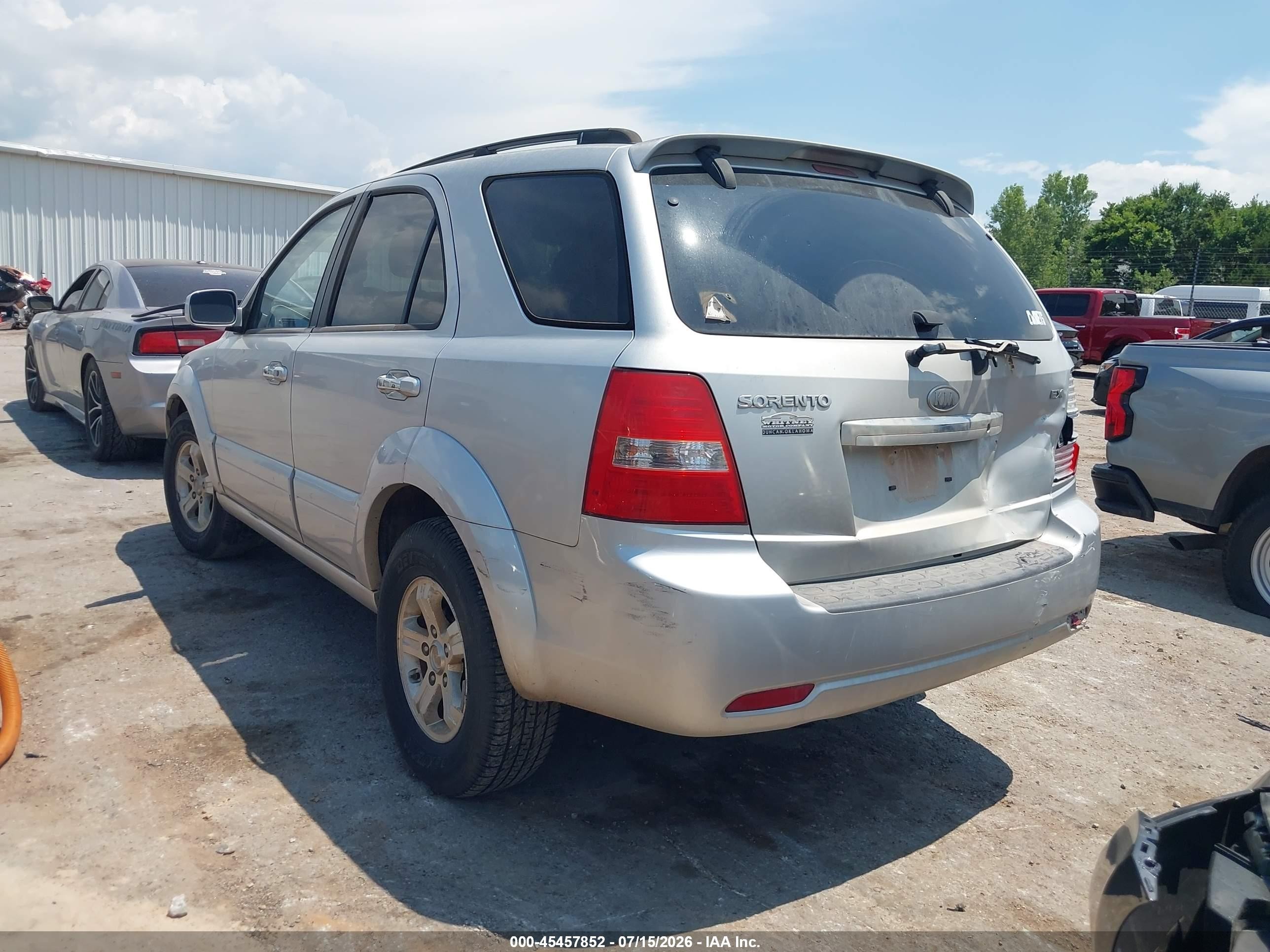 2008 Kia Sorento Ex Silver vin: KNDJD736985805656