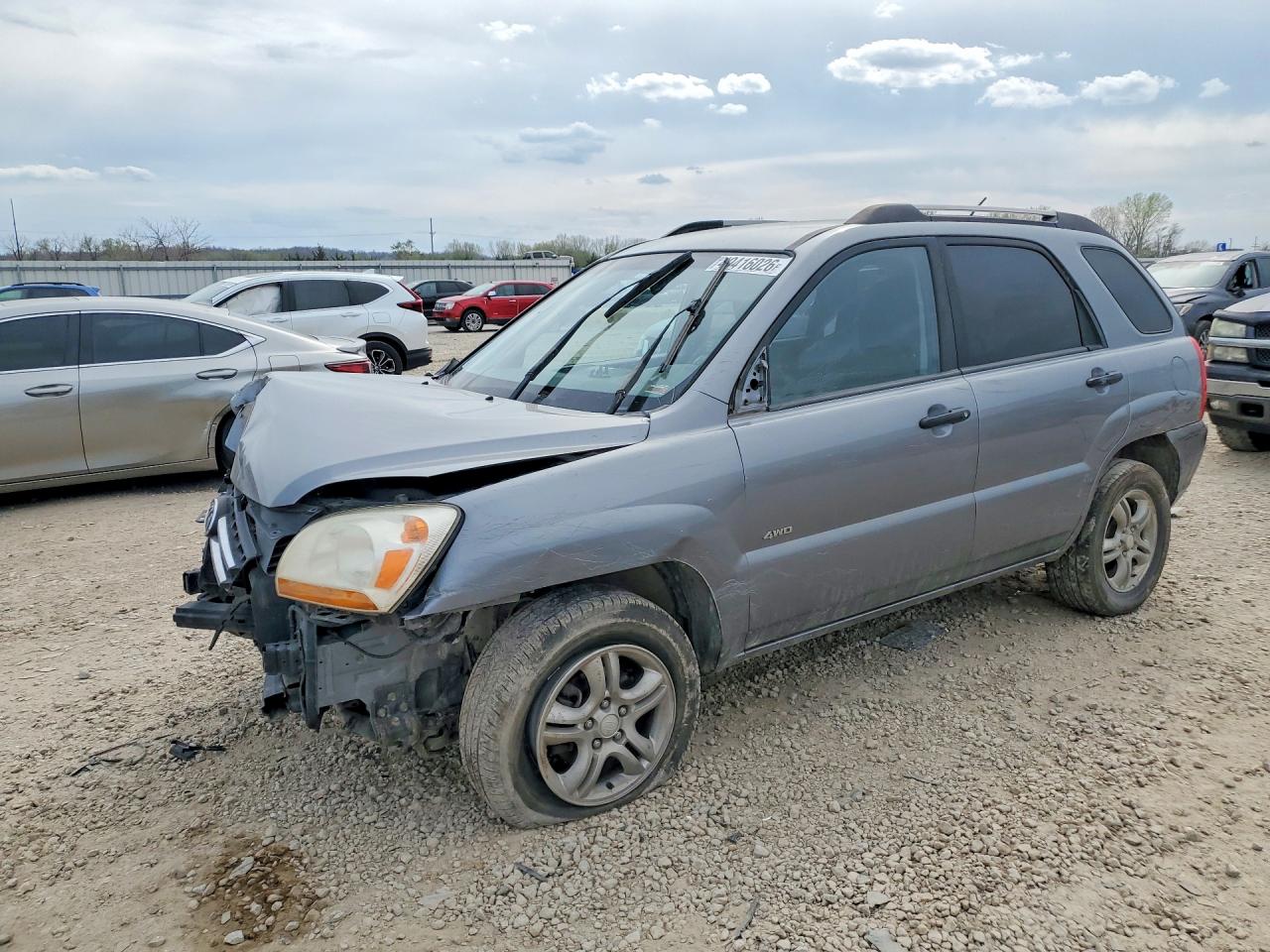 2007 Kia Sportage Lx Gray vin: KNDJE723077367200