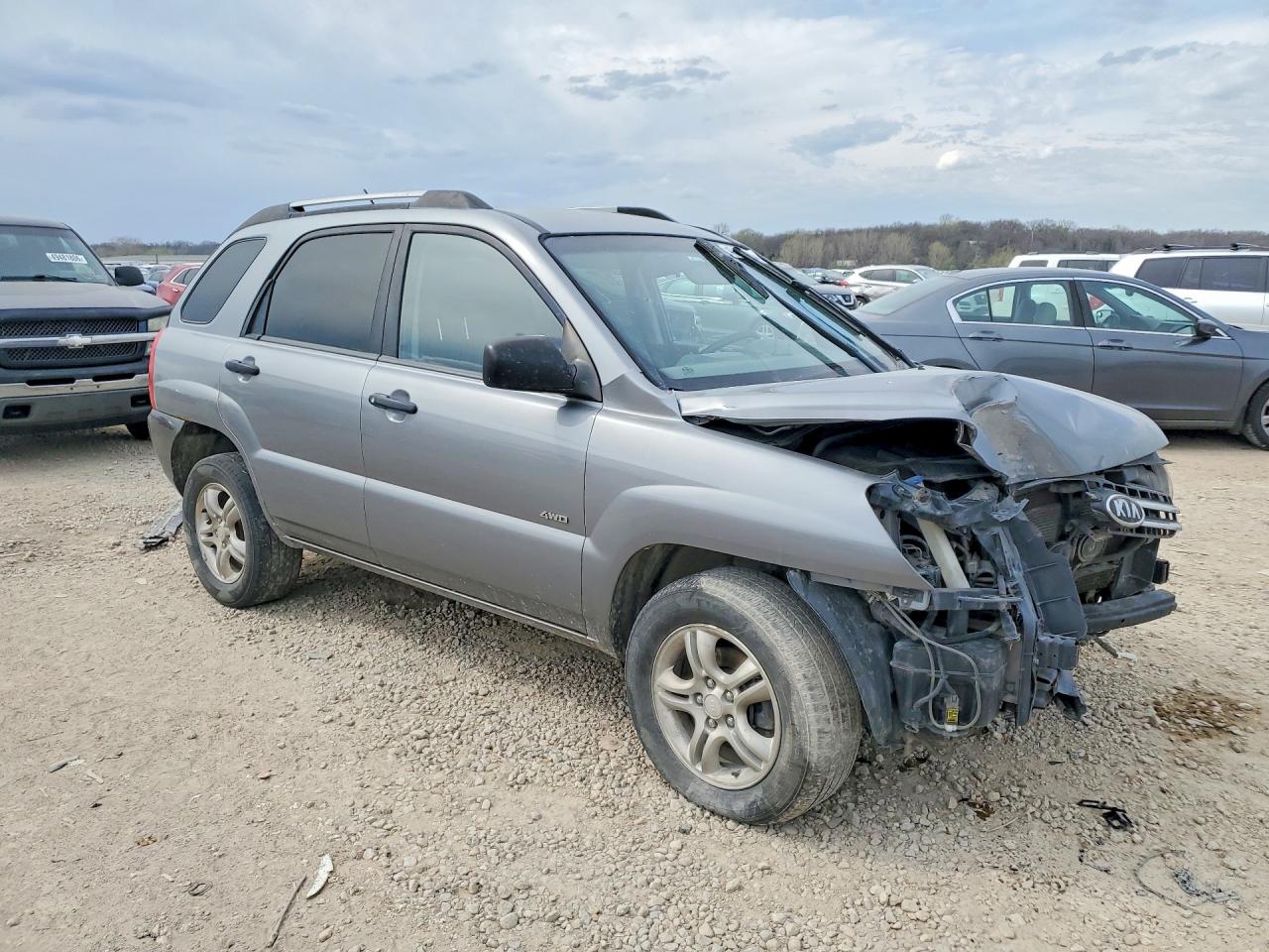2007 Kia Sportage Lx Gray vin: KNDJE723077367200