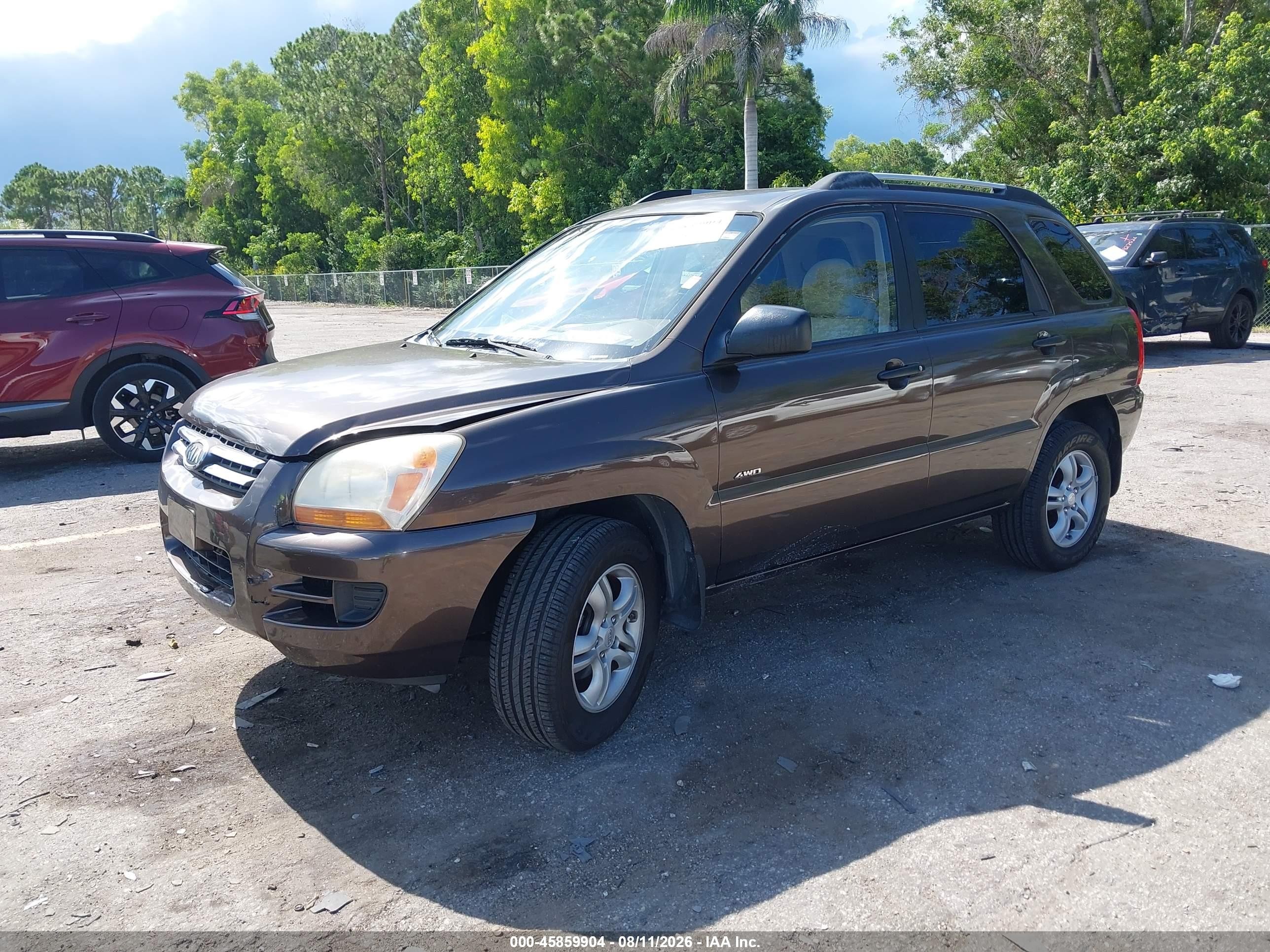 2008 Kia Sportage Lx V6 Коричневый vin: KNDJE723087464169