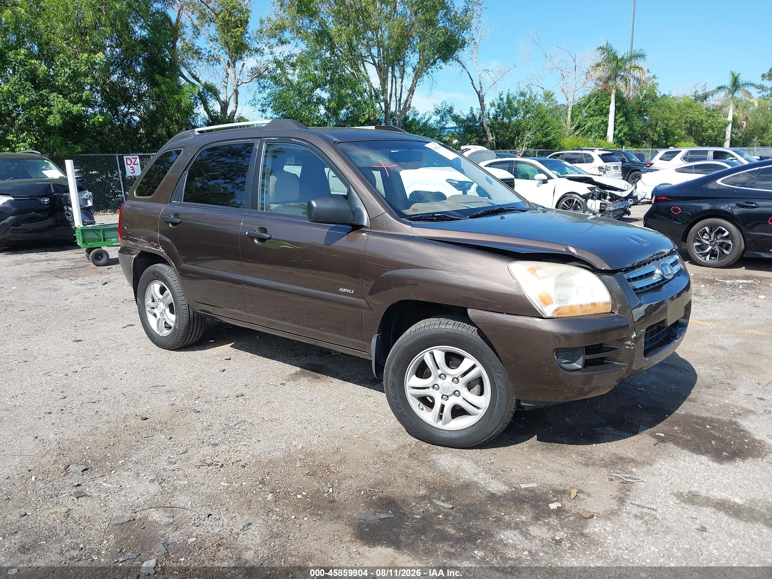 2008 Kia Sportage Lx V6 Коричневый vin: KNDJE723087464169