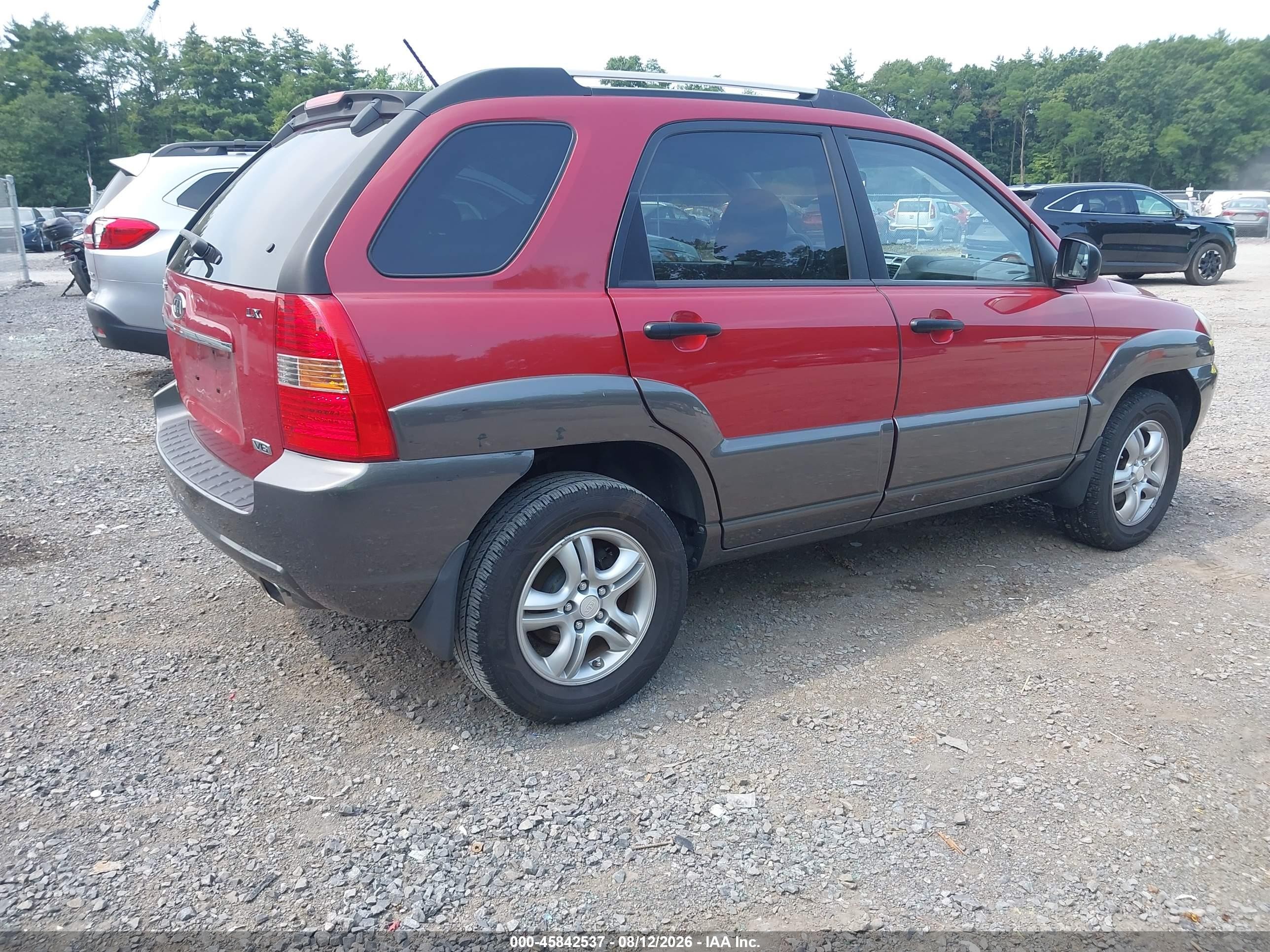 2008 Kia Sportage Lx V6 Красный vin: KNDJE723087485720