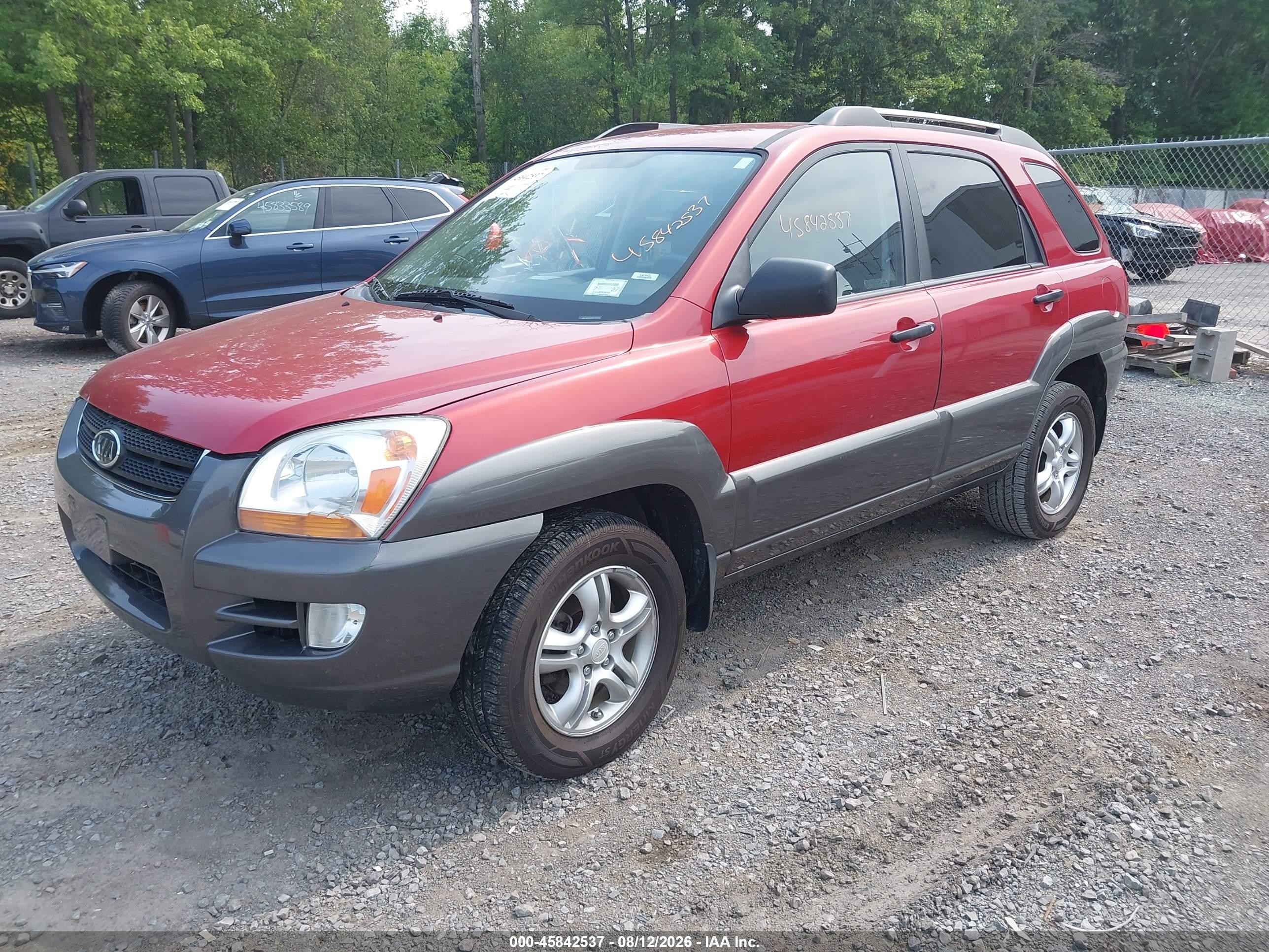 2008 Kia Sportage Lx V6 Красный vin: KNDJE723087485720