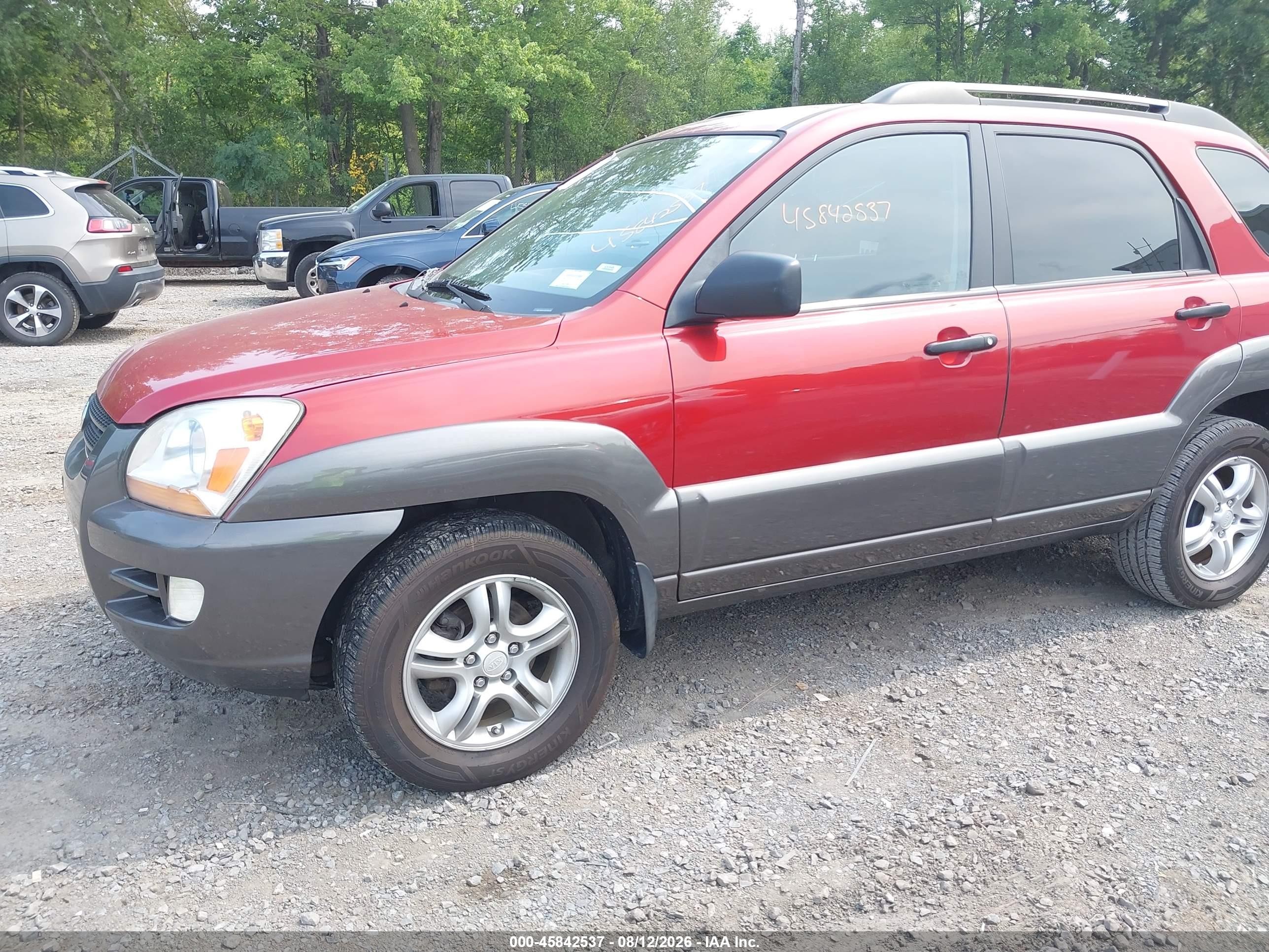 2008 Kia Sportage Lx V6 Красный vin: KNDJE723087485720