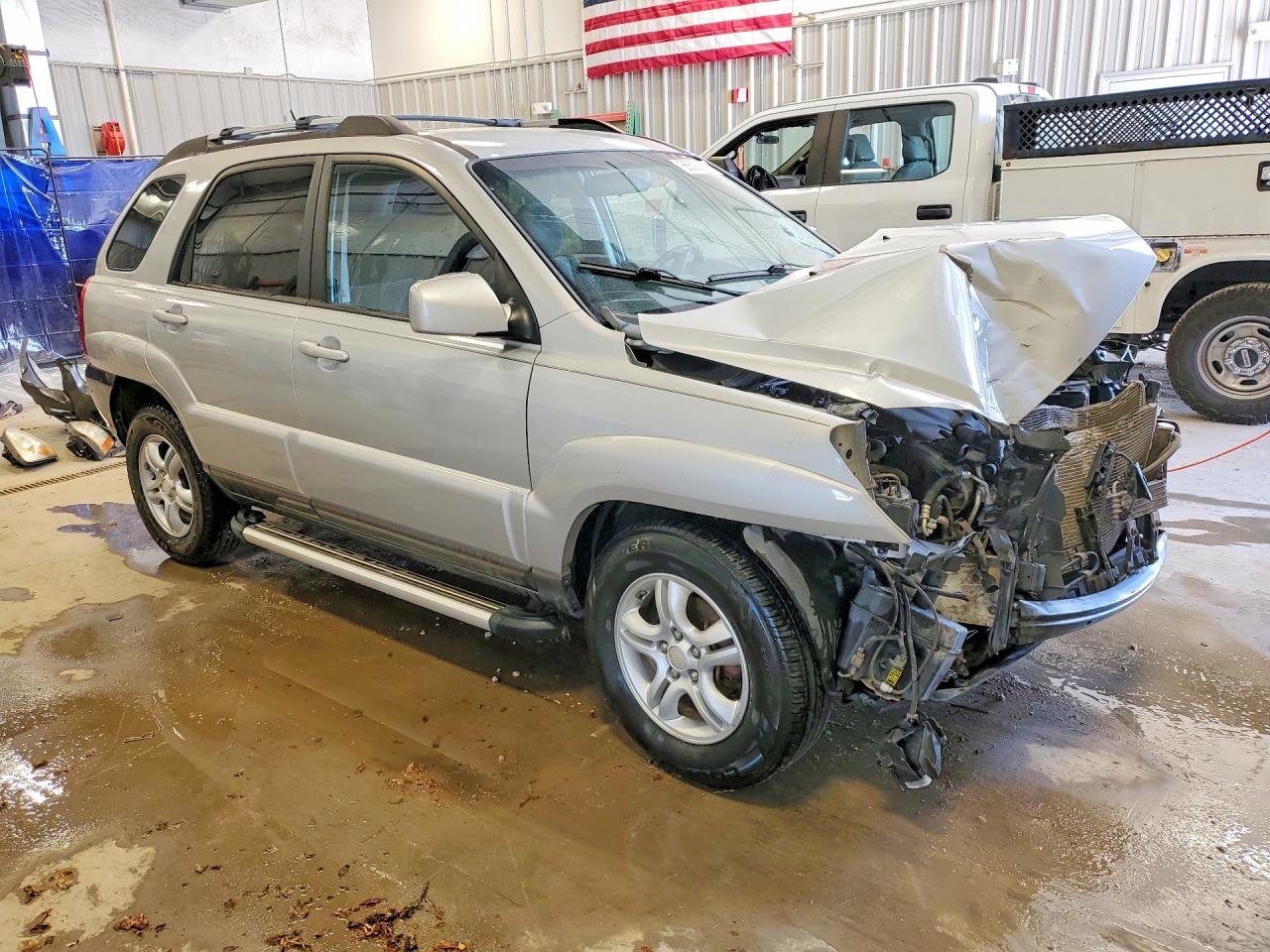 2008 Kia Sportage Lx Silver vin: KNDJE723087493638