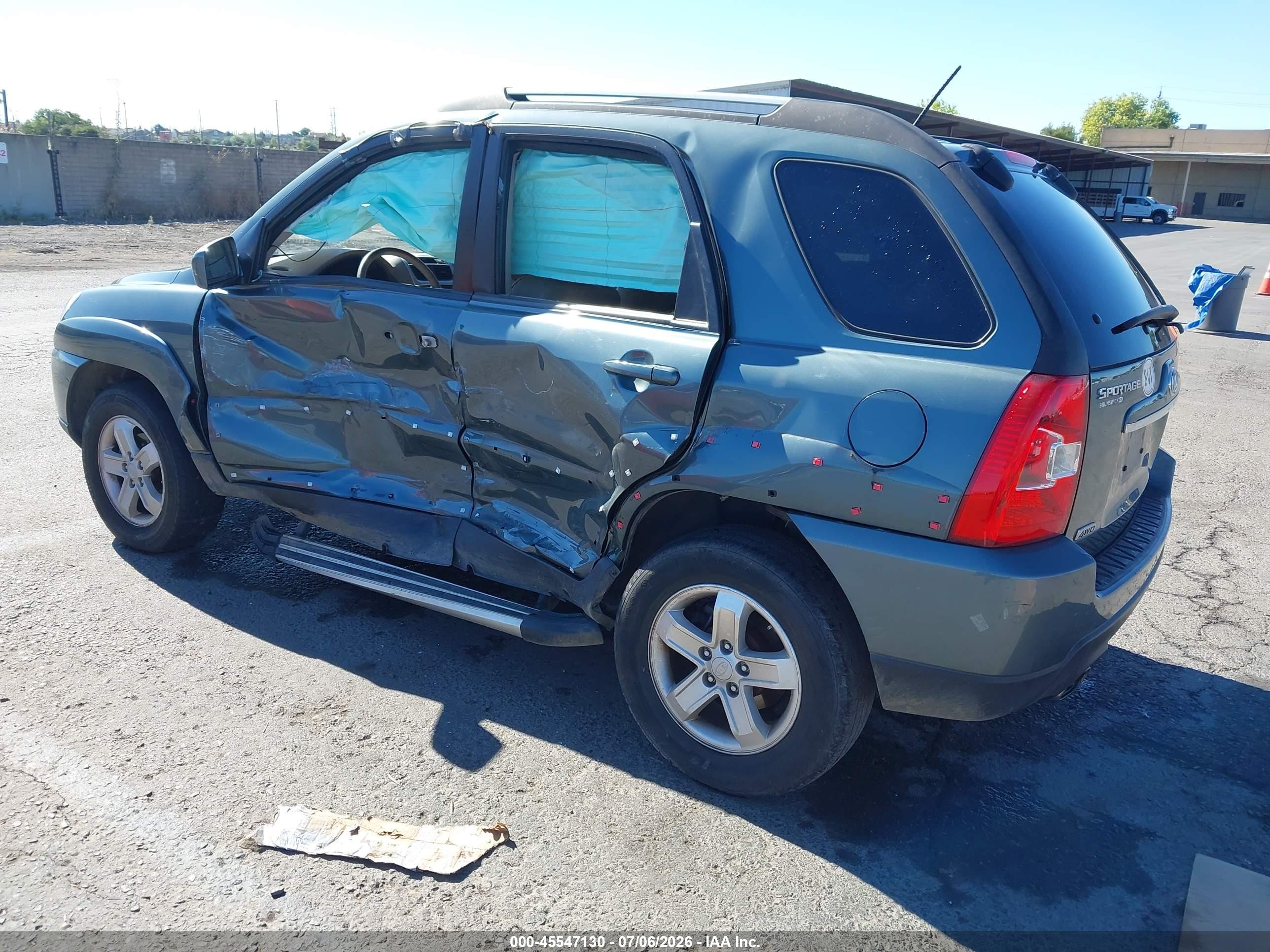 2009 Kia Sportage Ex V6 Green vin: KNDJE723097613536