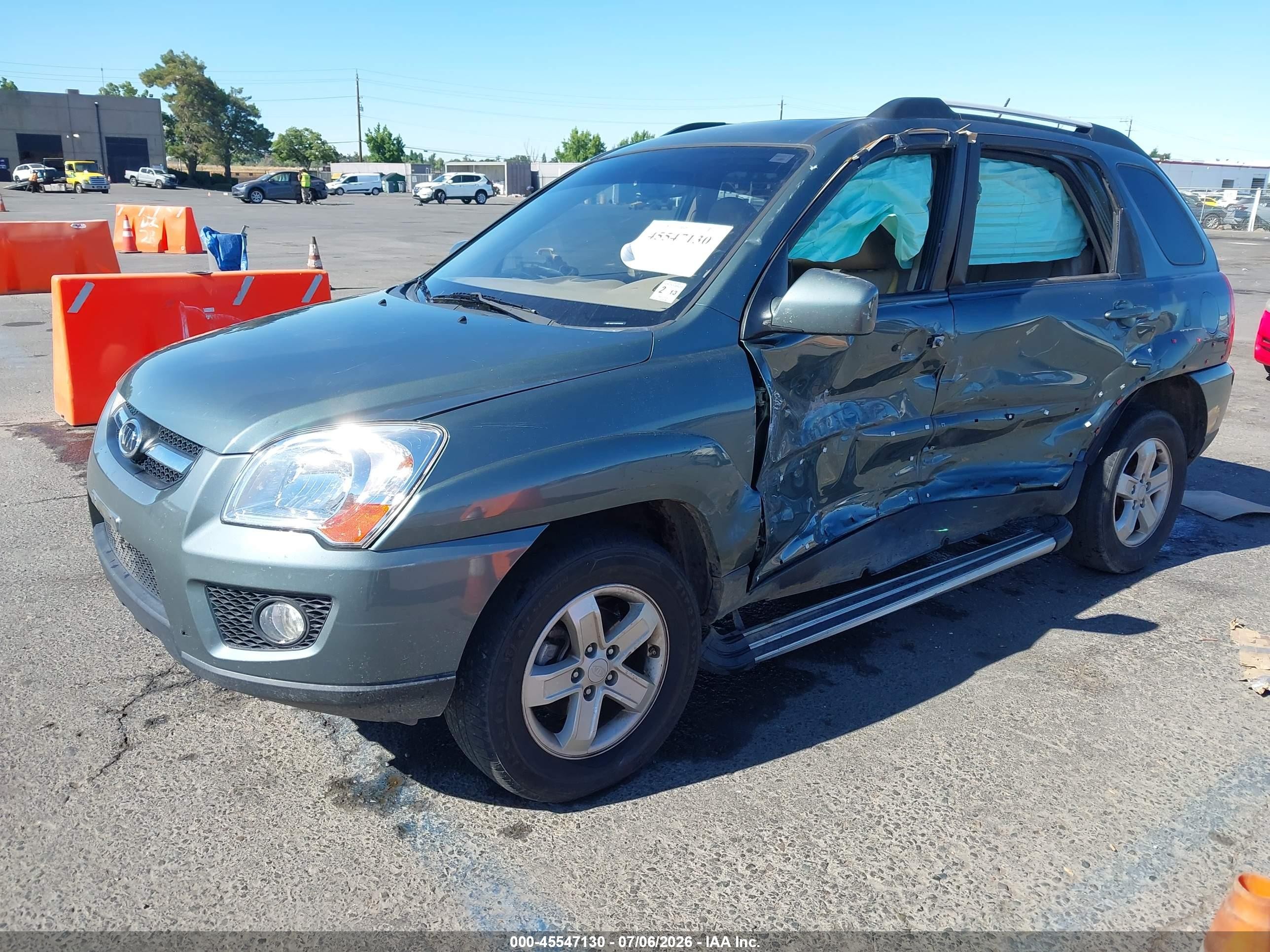 2009 Kia Sportage Ex V6 Green vin: KNDJE723097613536