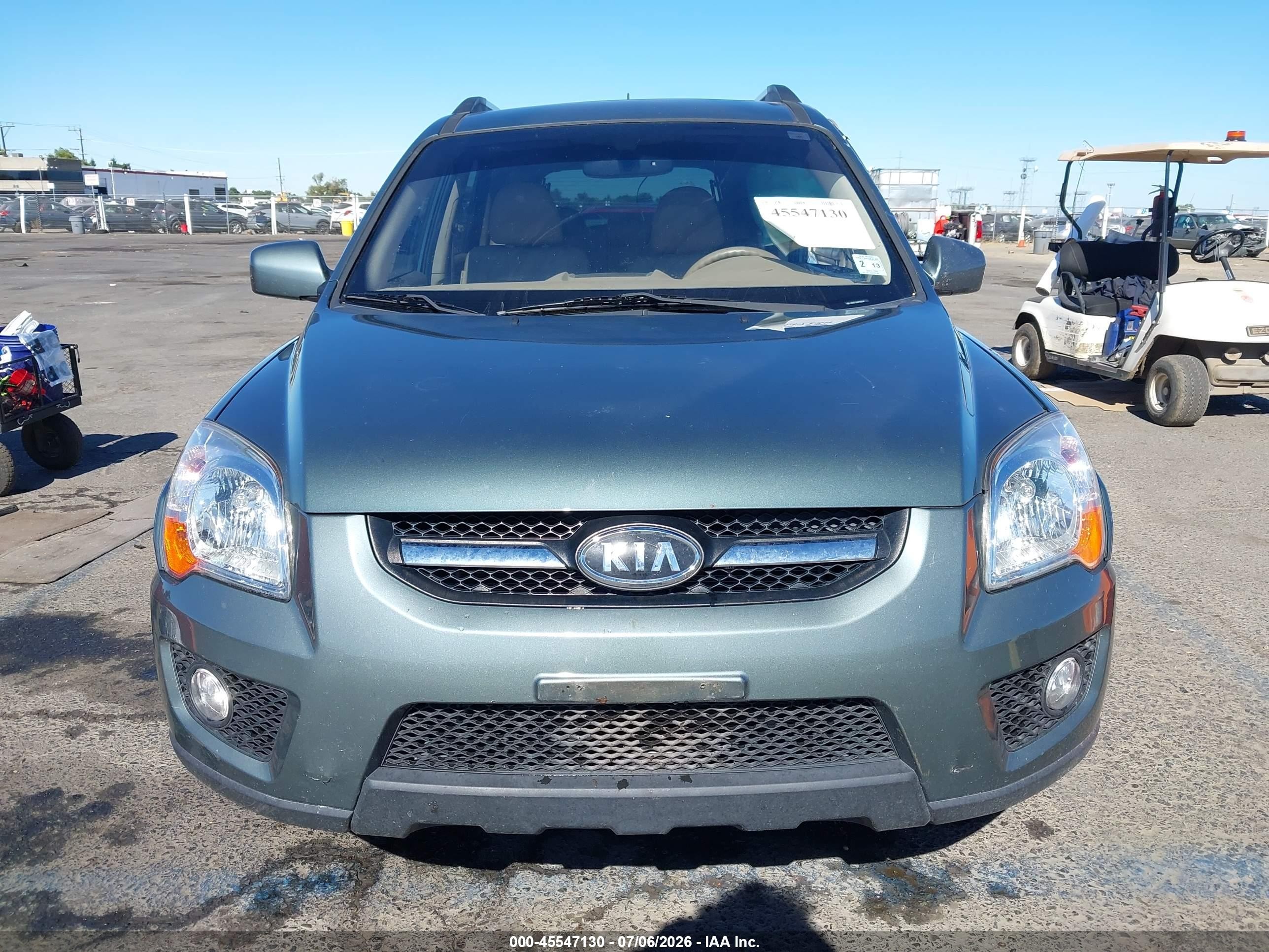 2009 Kia Sportage Ex V6 Green vin: KNDJE723097613536