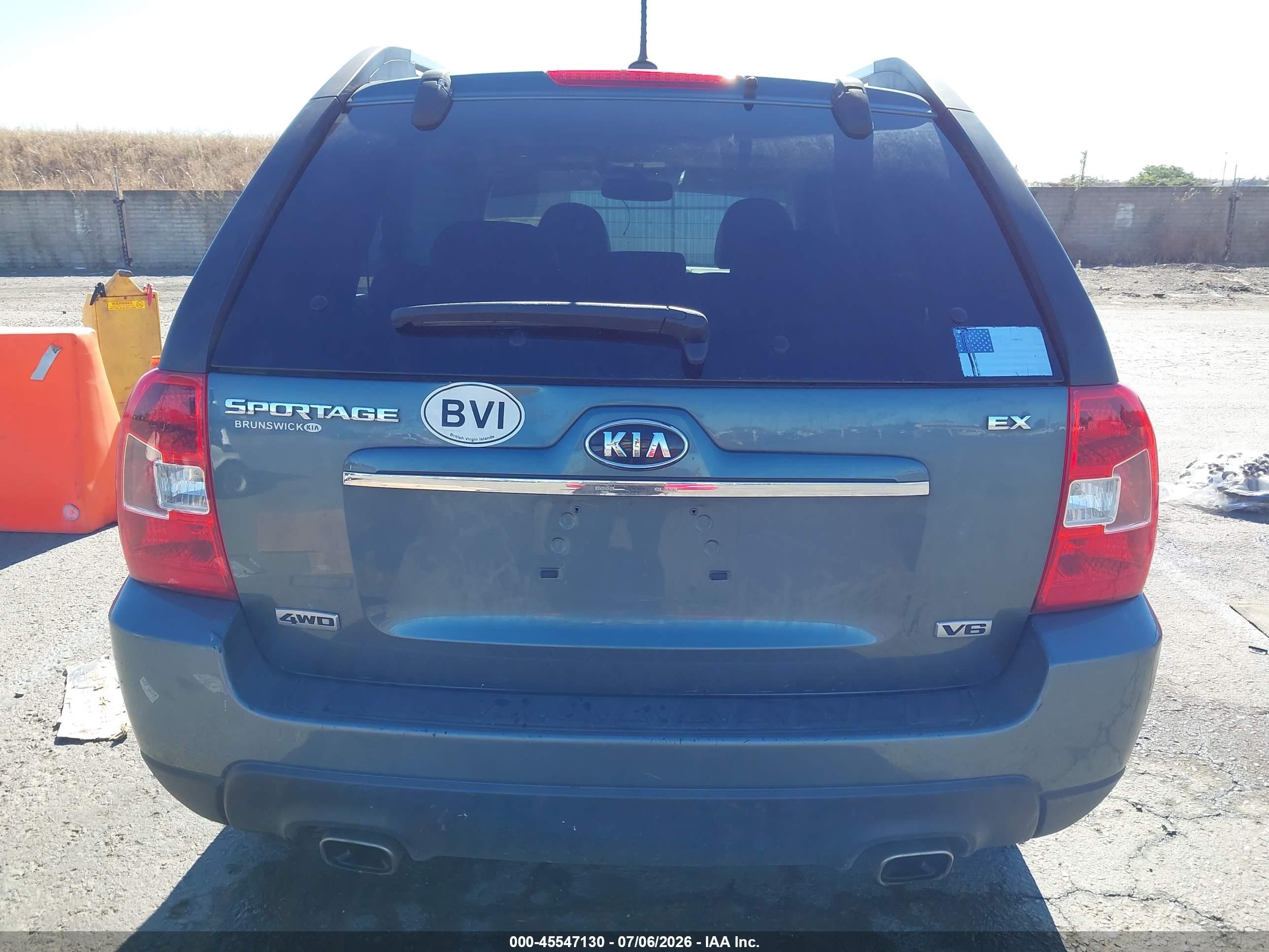 2009 Kia Sportage Ex V6 Green vin: KNDJE723097613536
