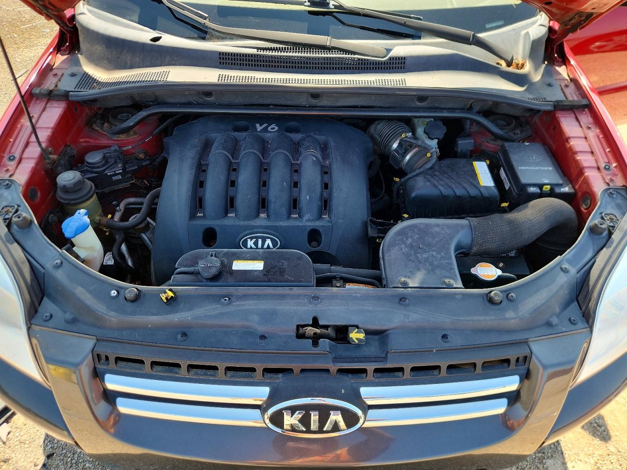 2007 Kia Sportage Ex Red vin: KNDJE723177303490