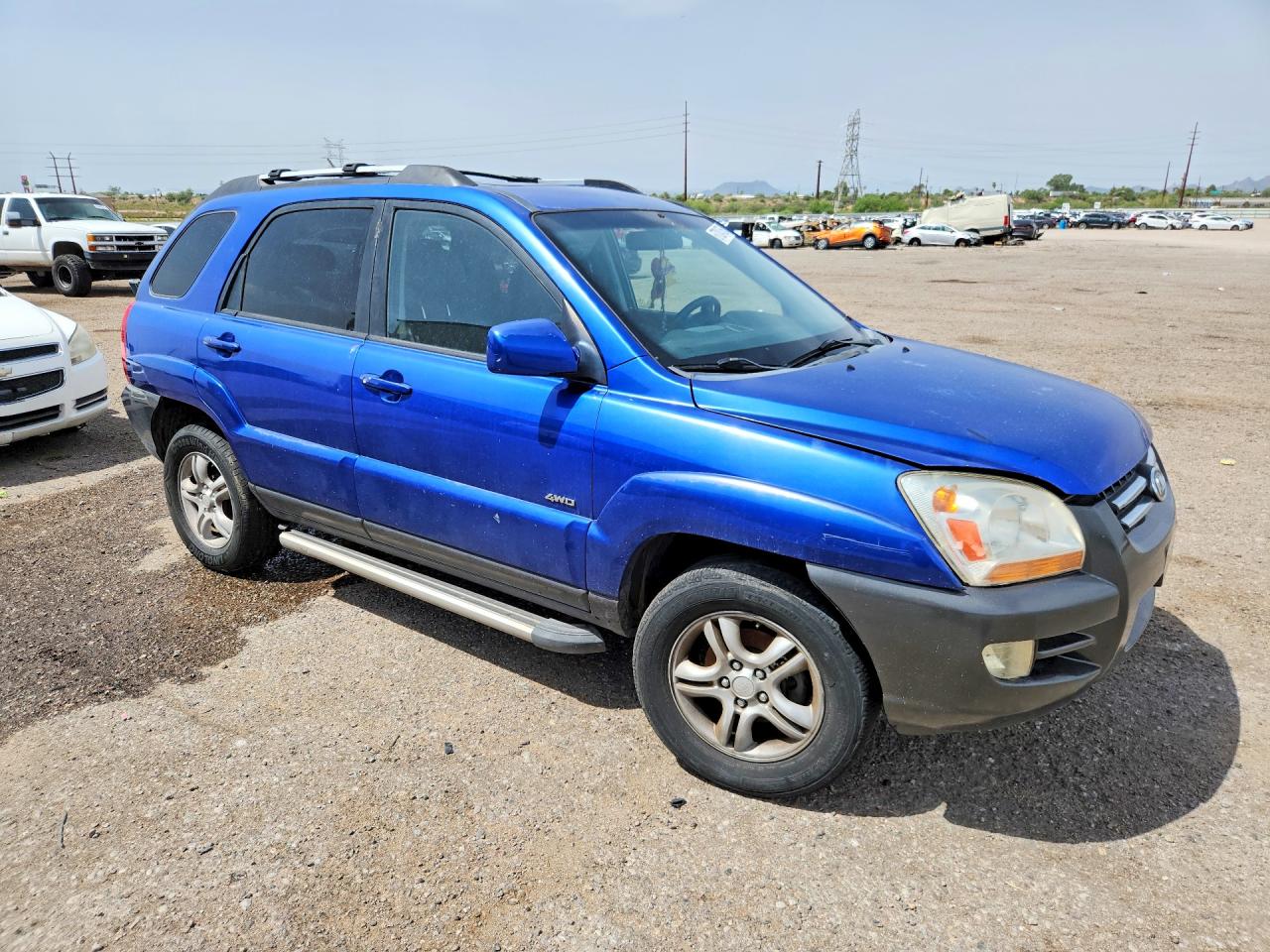 2007 Kia Sportage Lx Blue vin: KNDJE723177358800