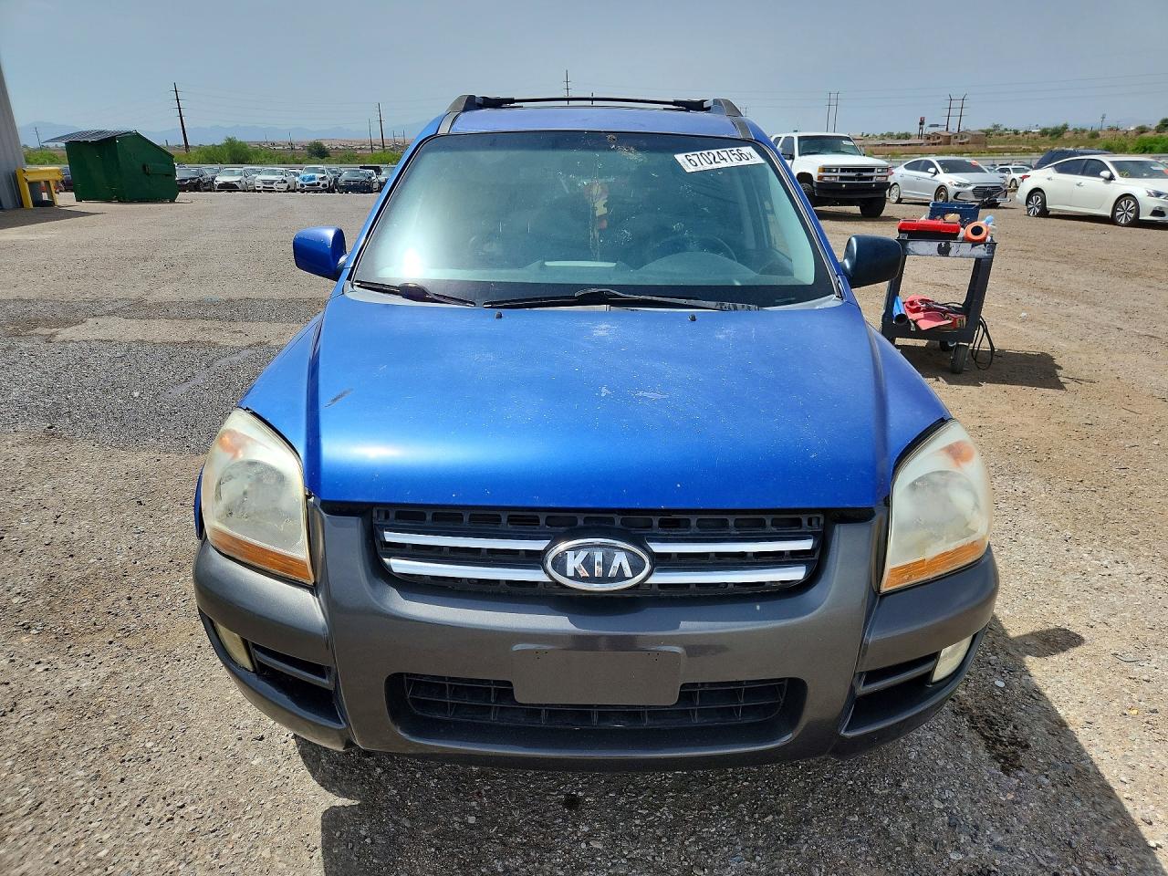 2007 Kia Sportage Lx Blue vin: KNDJE723177358800