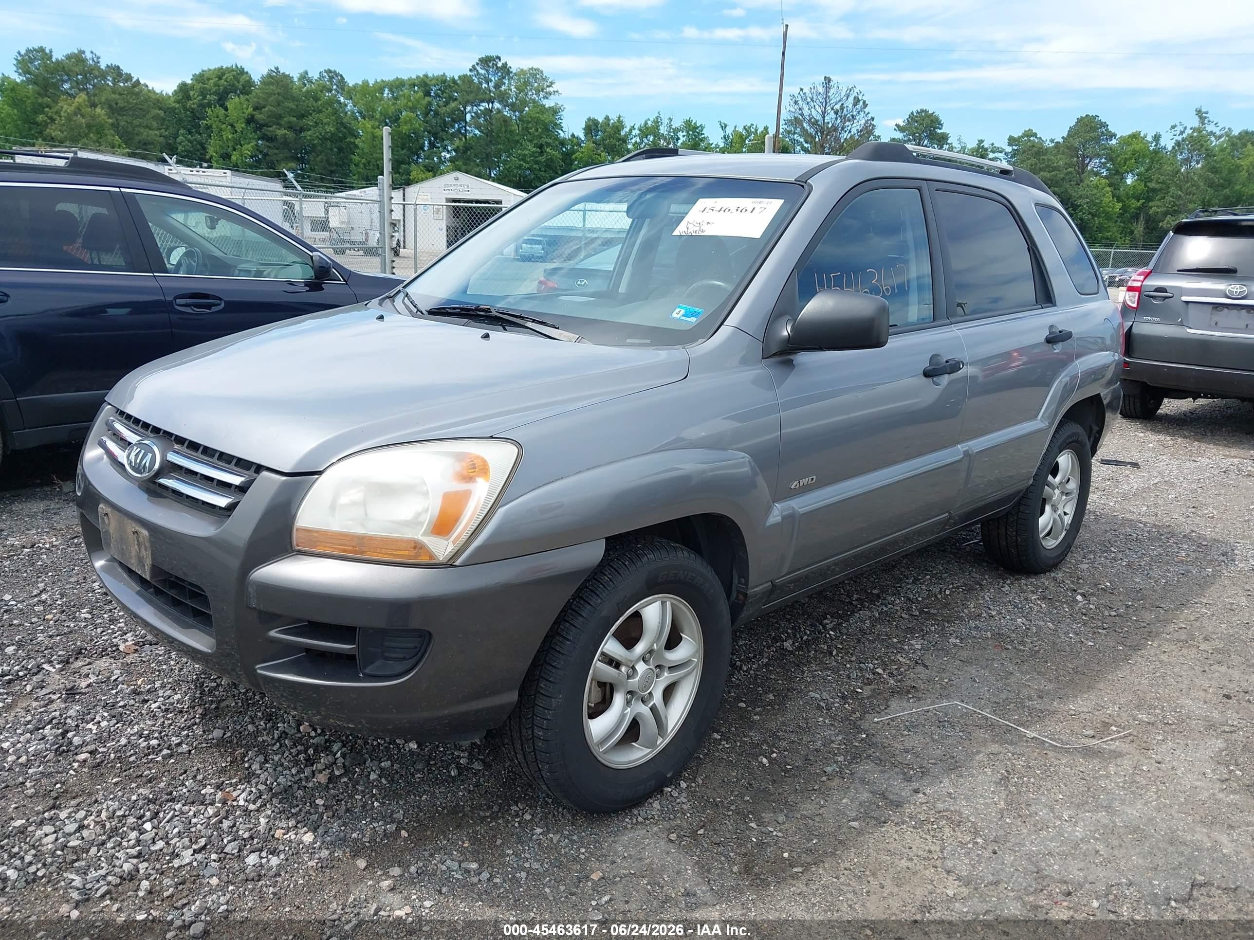 2005 Kia Sportage Ex V6/lx V6 Gray vin: KNDJE723257069941