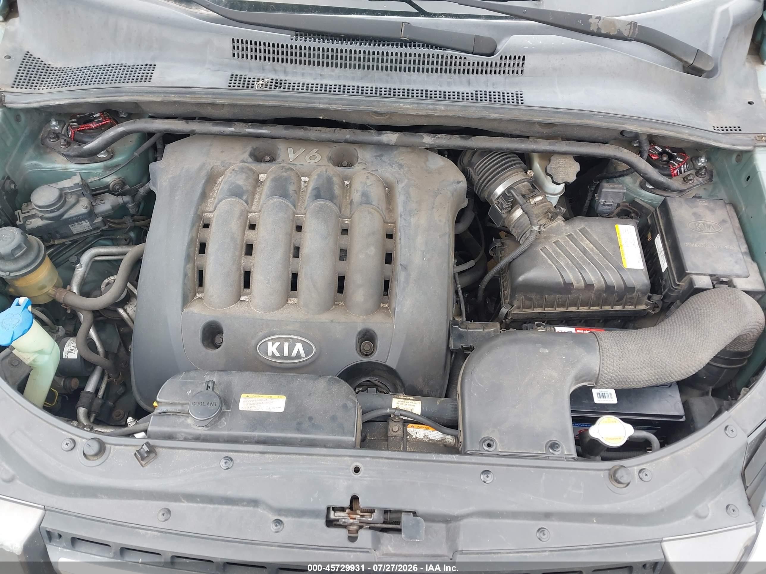 2007 Kia Sportage Ex V6 Зеленый vin: KNDJE723277323134