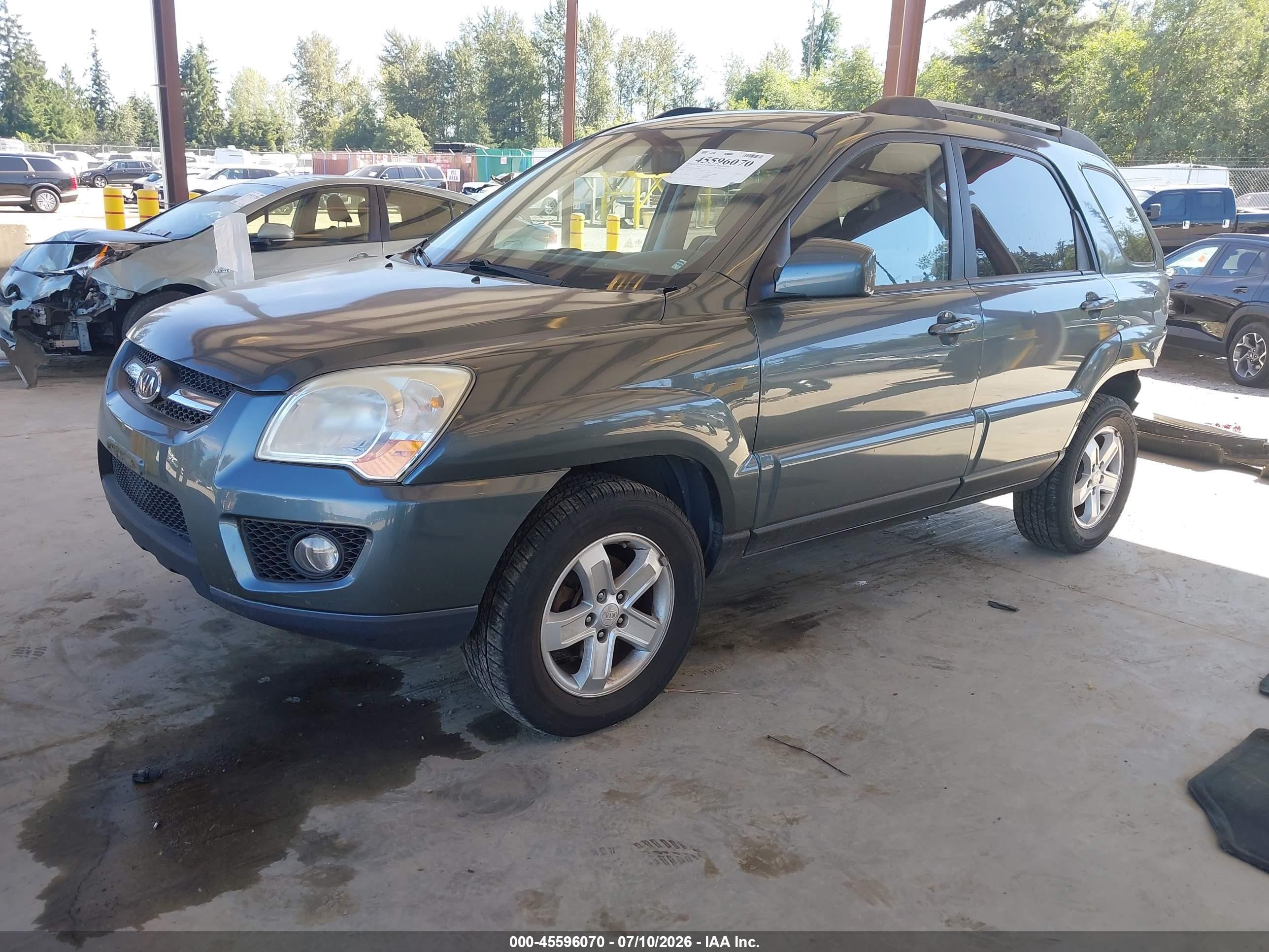 2009 Kia Sportage Ex V6 Бирюзовый vin: KNDJE723297638597