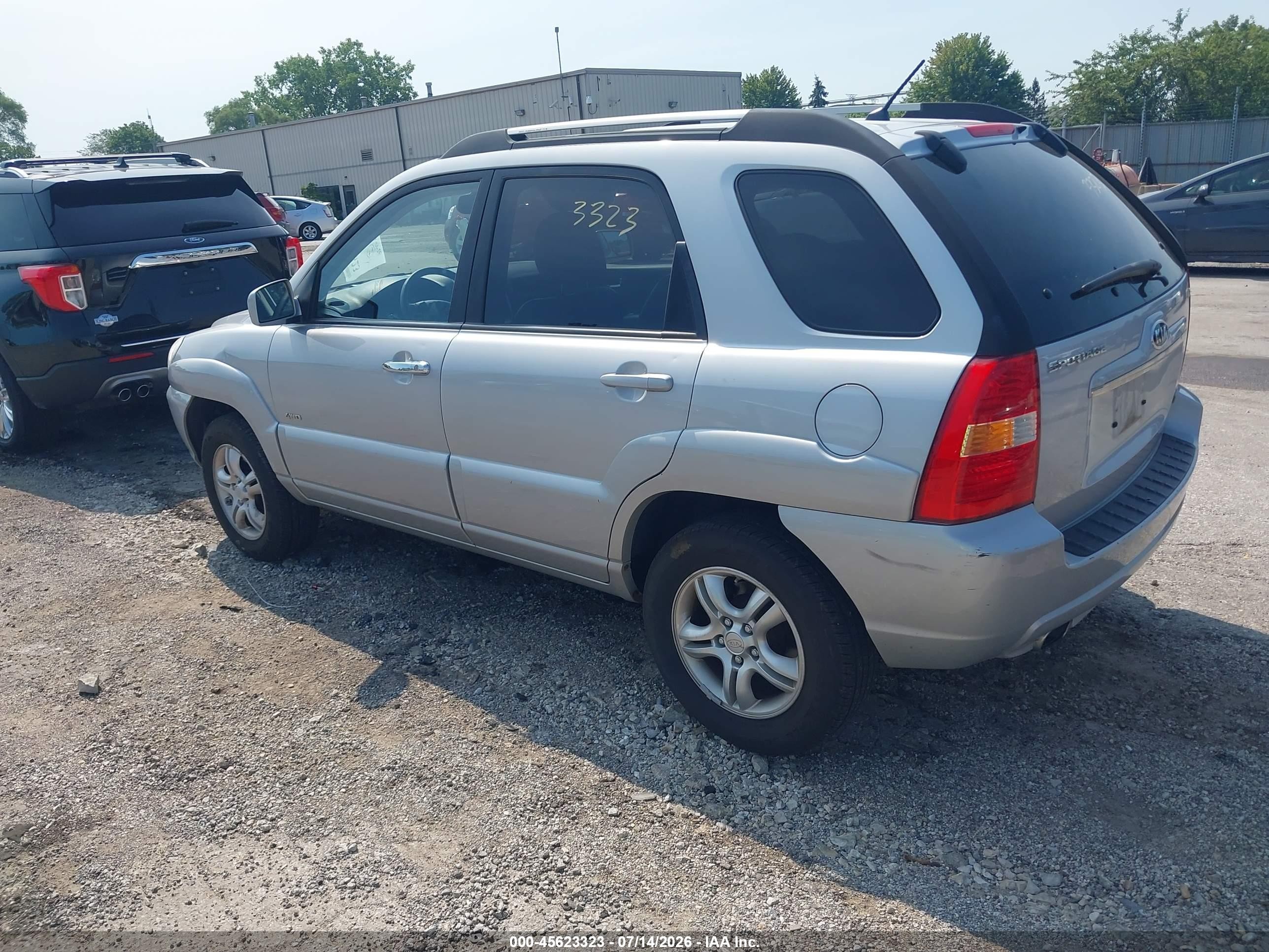 2007 Kia Sportage Ex V6 Silver vin: KNDJE723377309095