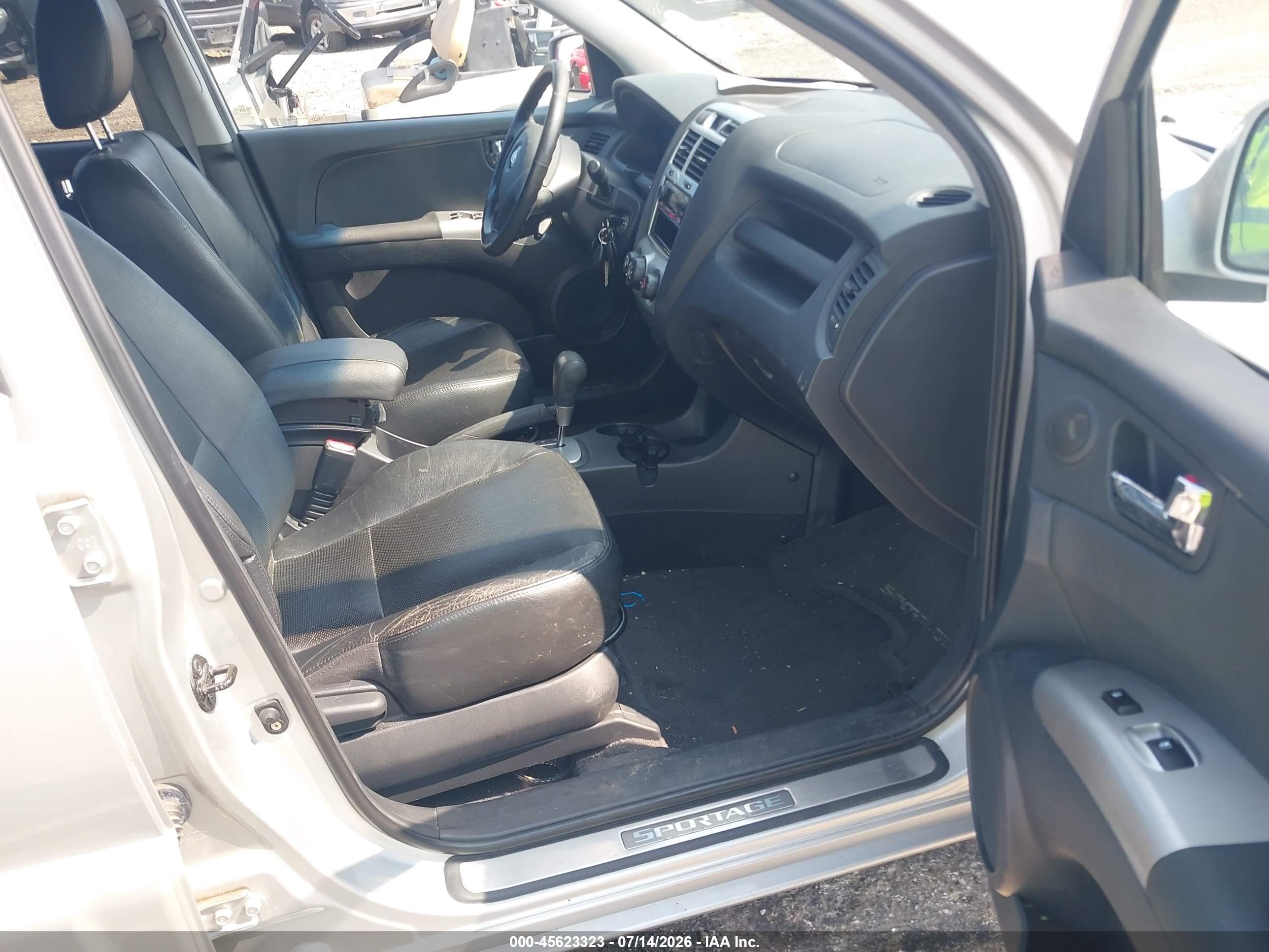 2007 Kia Sportage Ex V6 Silver vin: KNDJE723377309095