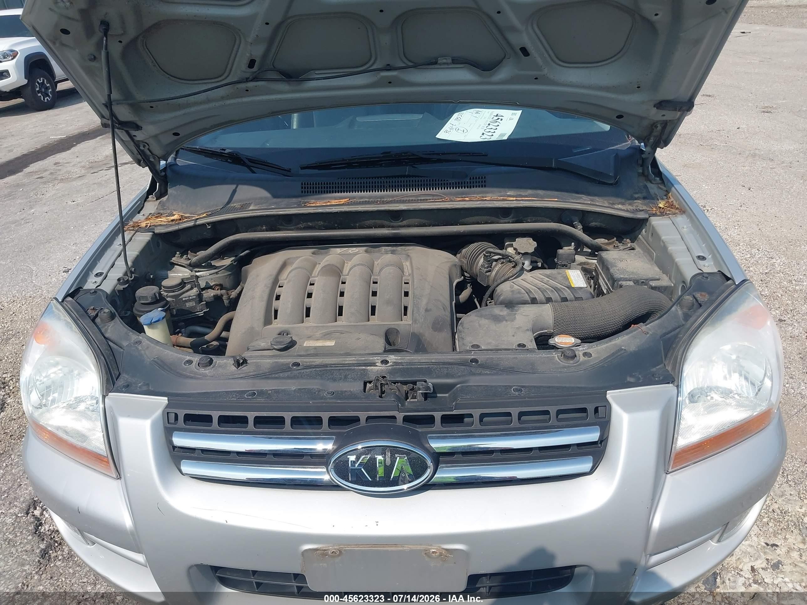 2007 Kia Sportage Ex V6 Silver vin: KNDJE723377309095