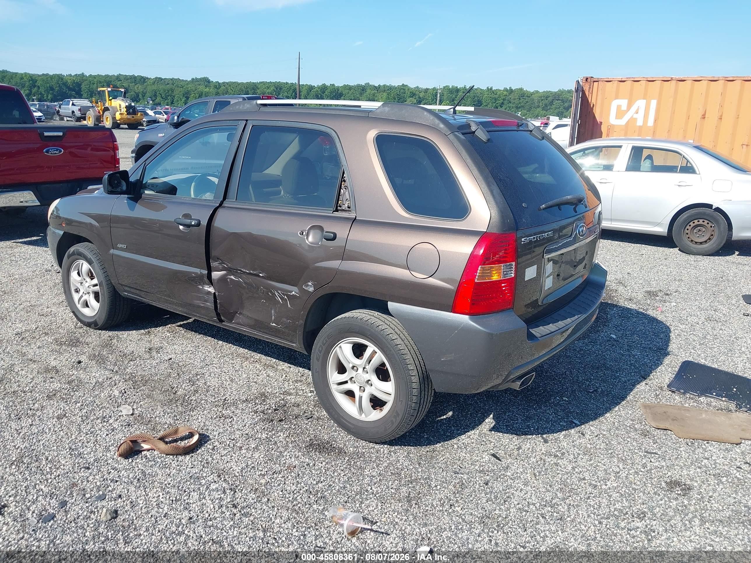 2008 Kia Sportage Lx V6 Brown vin: KNDJE723387473352