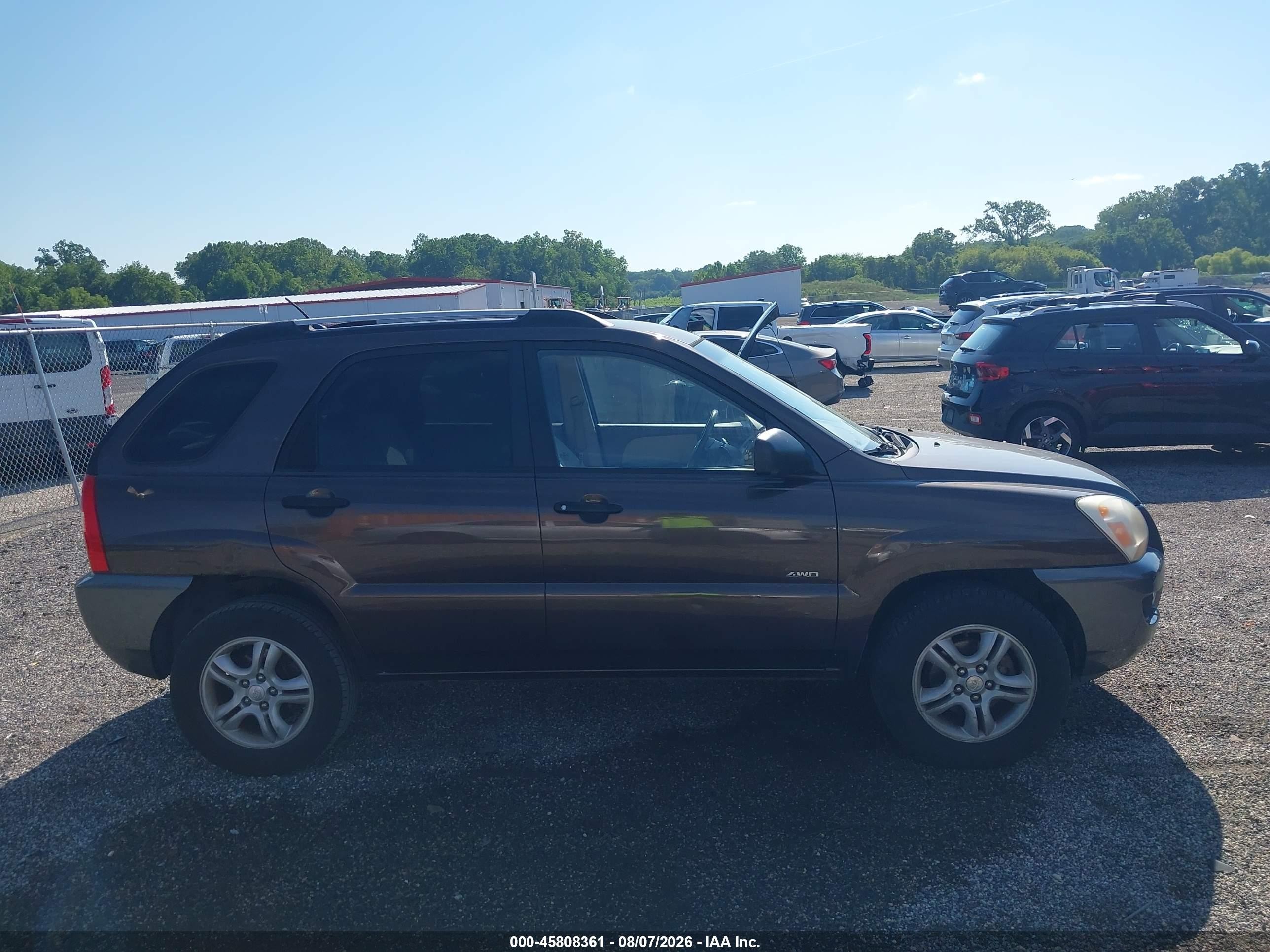 2008 Kia Sportage Lx V6 Brown vin: KNDJE723387473352