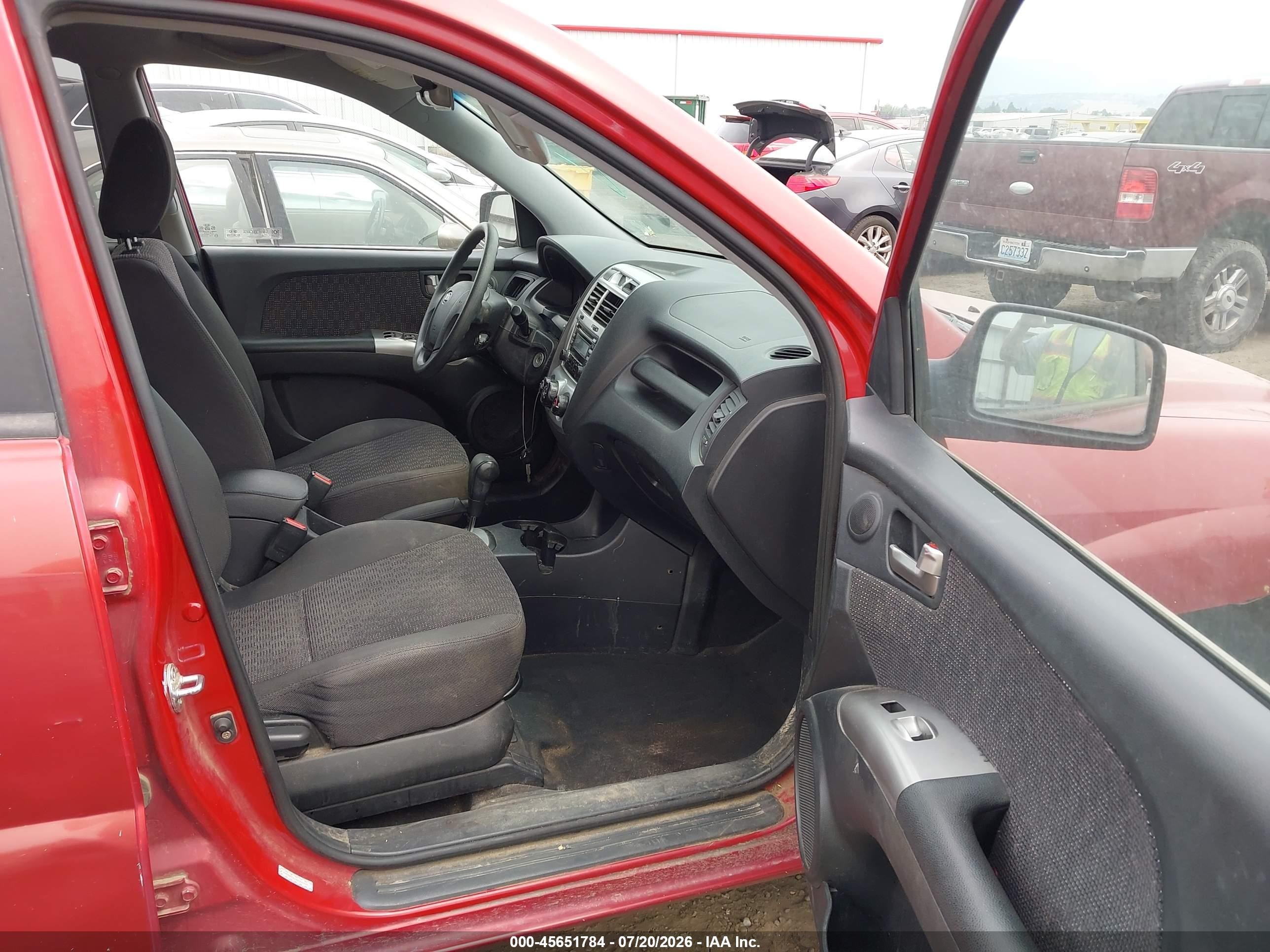 2008 Kia Sportage Lx V6 Burgundy vin: KNDJE723387491608