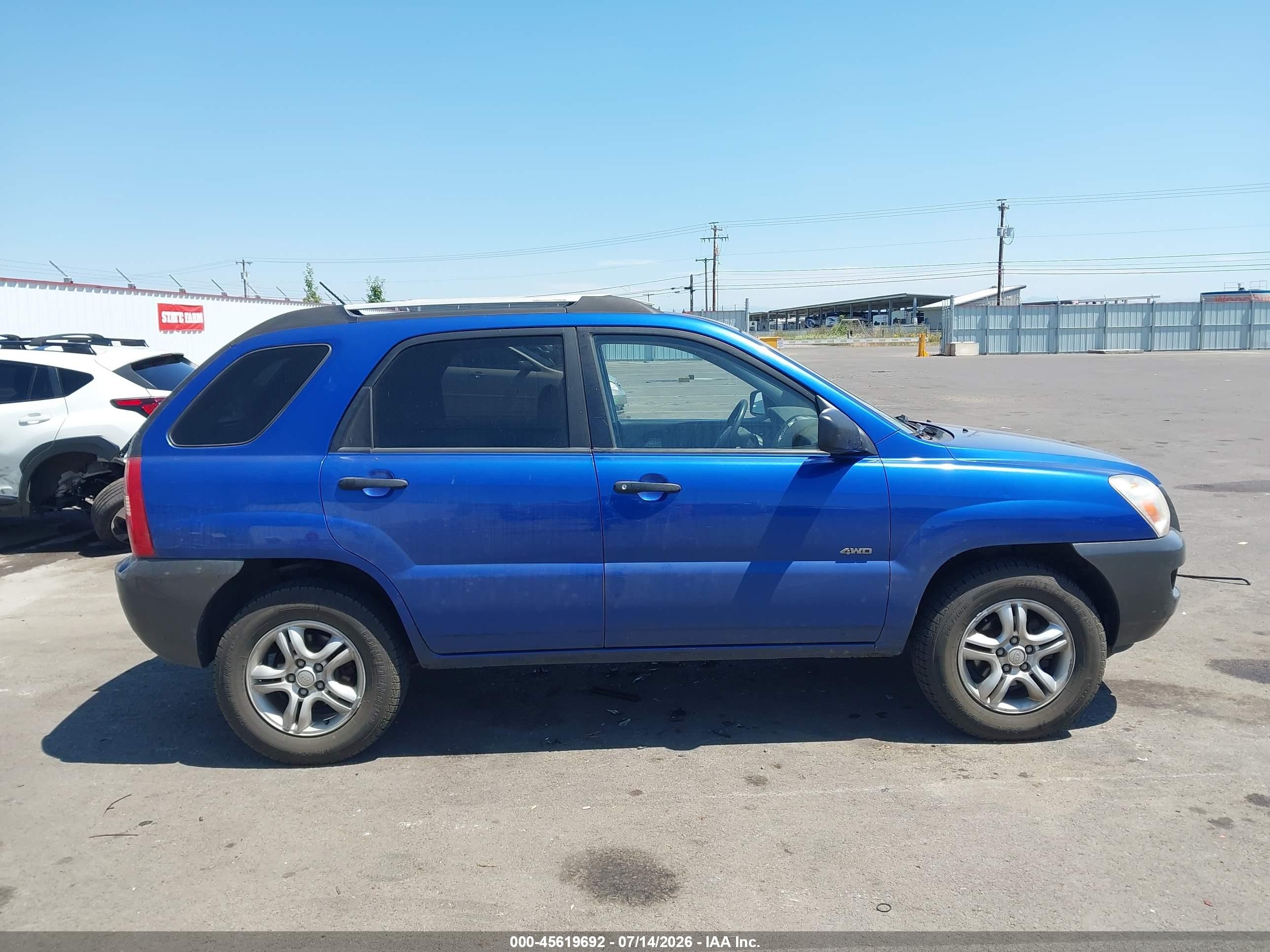 2006 Kia Sportage Ex V6/lx V6 Blue vin: KNDJE723467160419