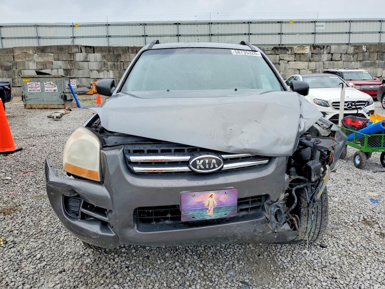 2008 Kia Sportage Lx Silver vin: KNDJE723487538502