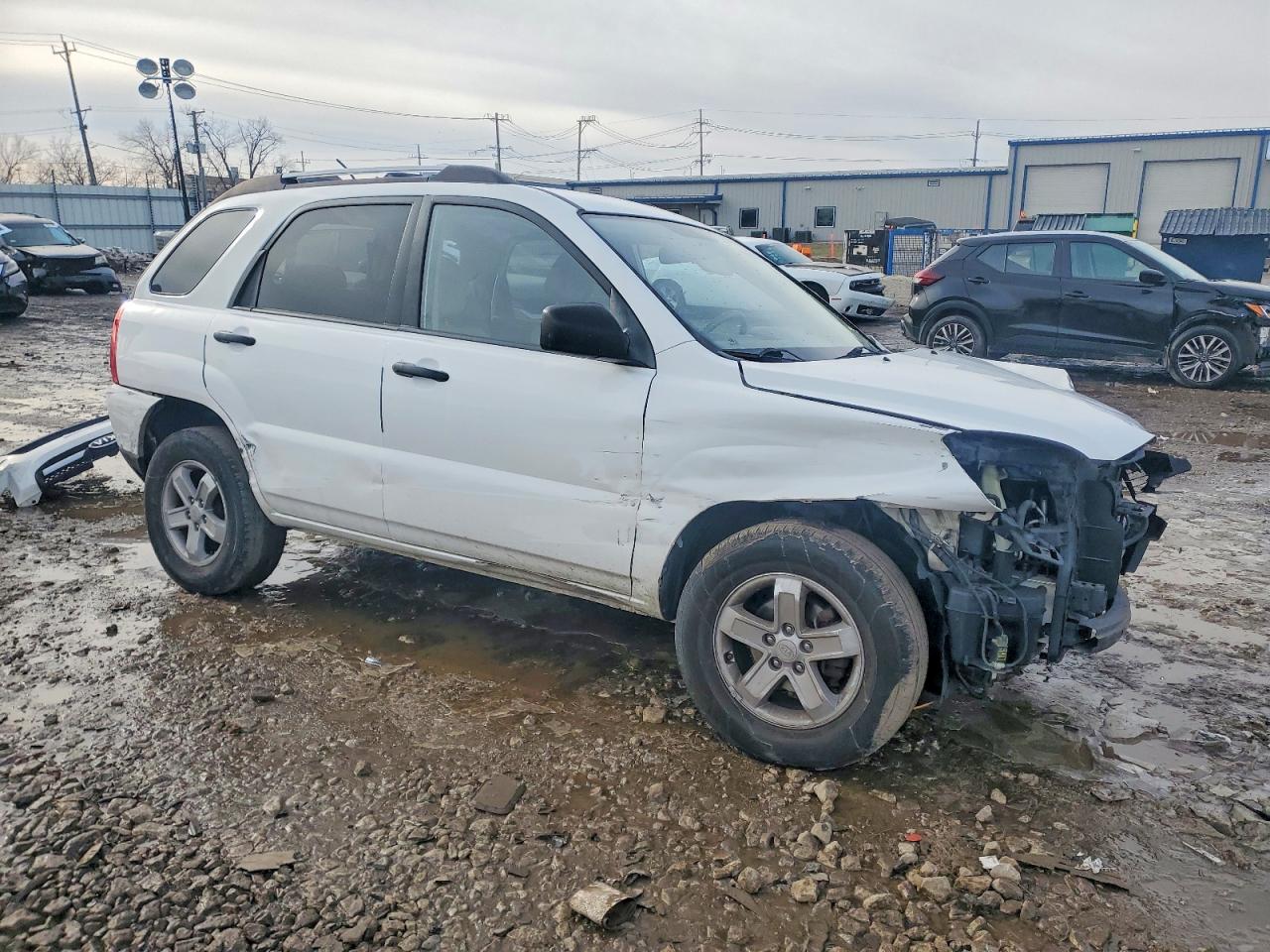 2009 Kia Sportage Lx White vin: KNDJE723497571064