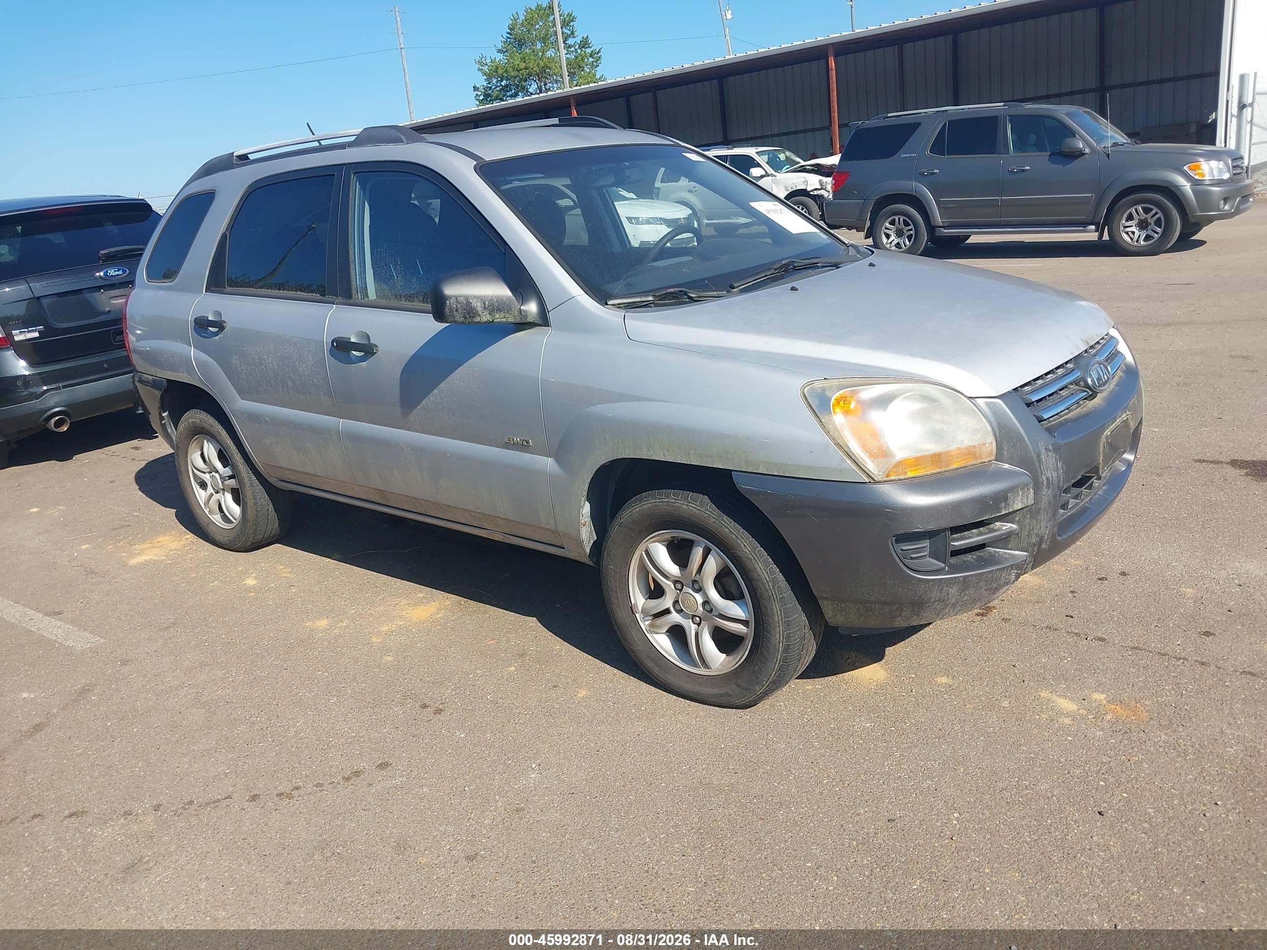 2008 Kia Sportage Lx V6 Gray vin: KNDJE723587469237