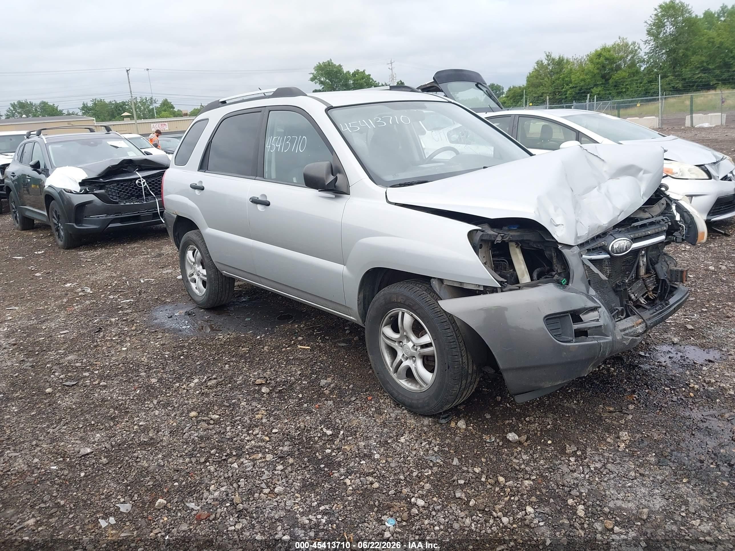 2008 Kia Sportage Lx V6 Silver vin: KNDJE723587510675