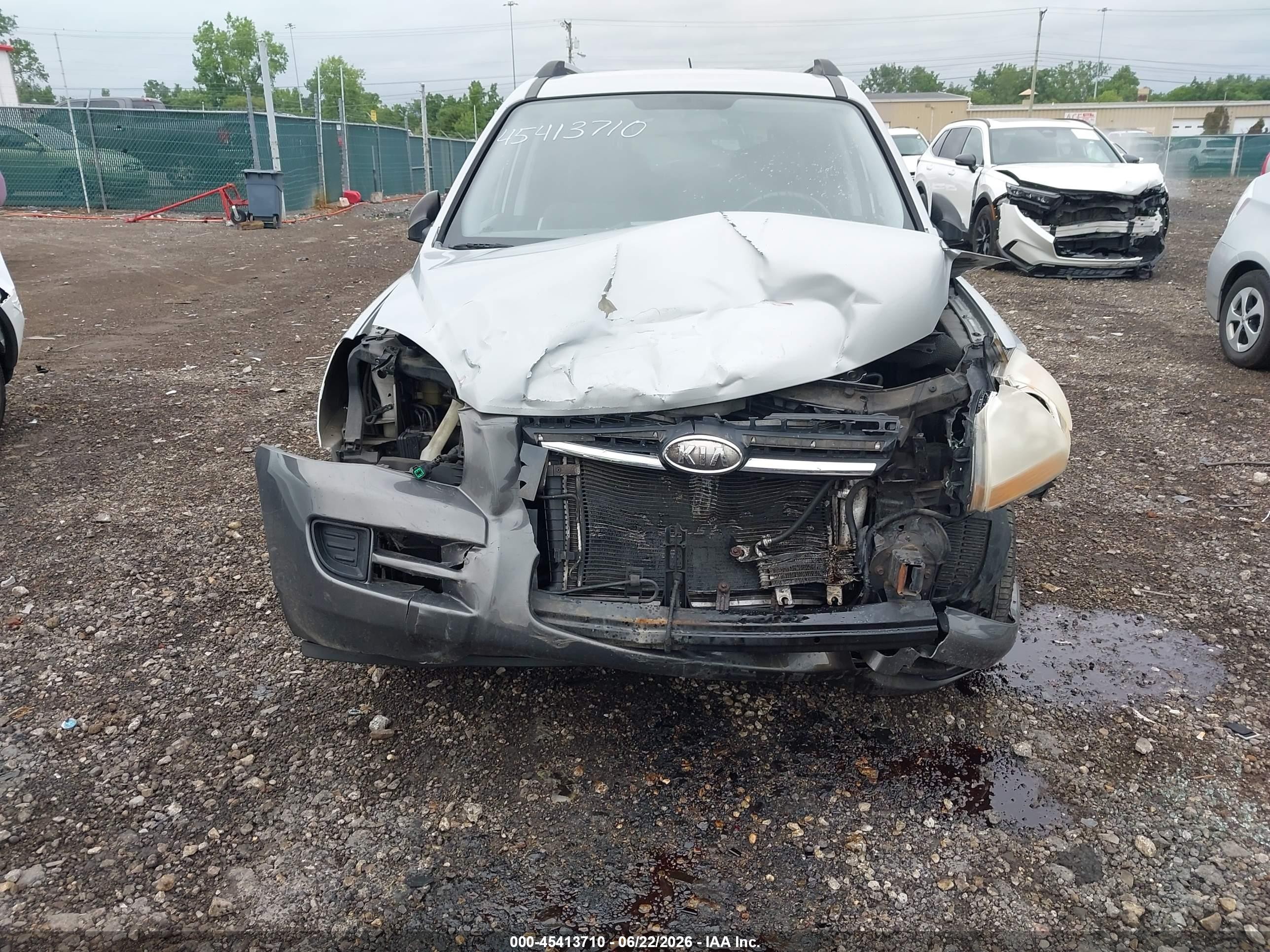 2008 Kia Sportage Lx V6 Silver vin: KNDJE723587510675