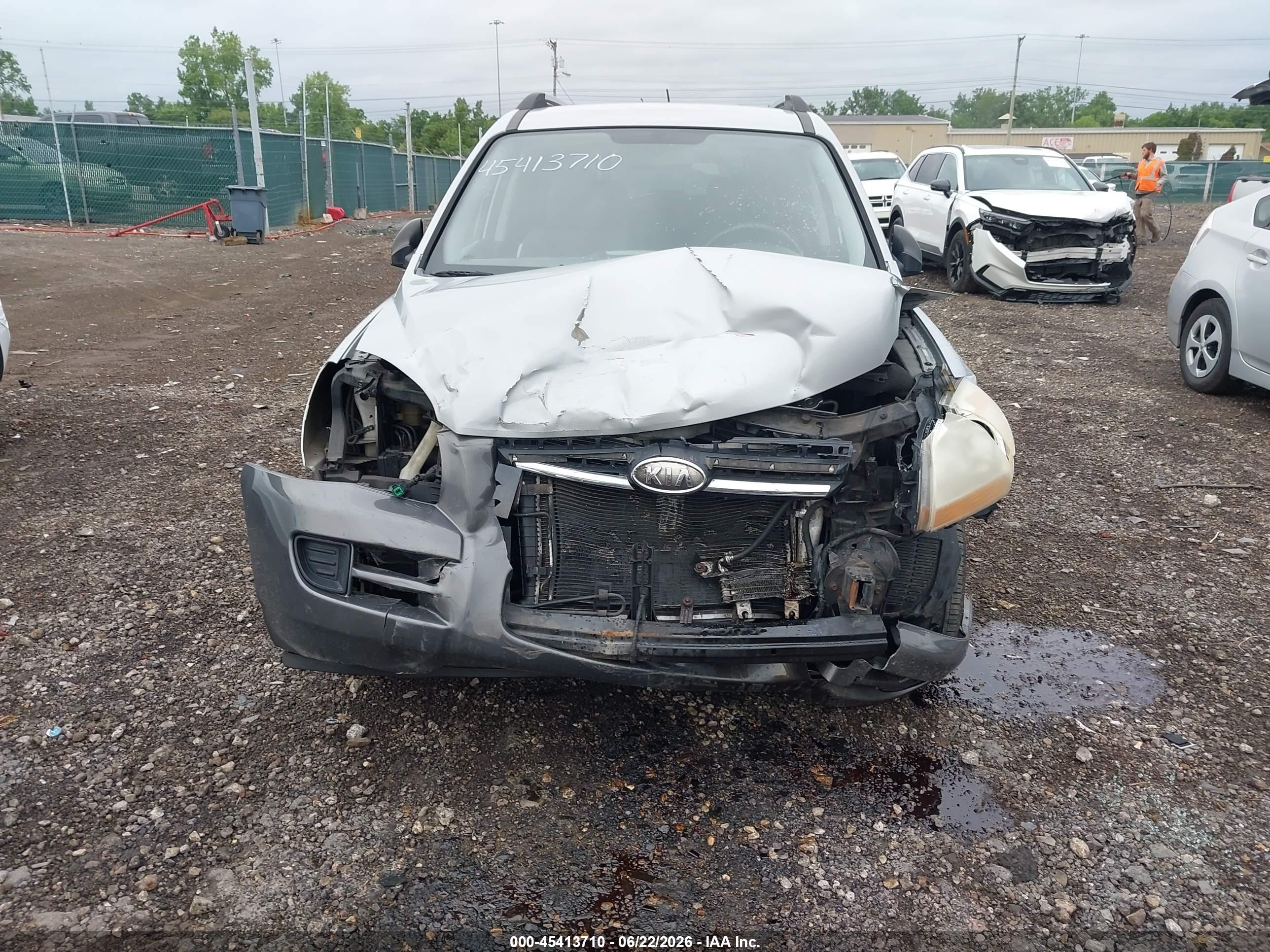 2008 Kia Sportage Lx V6 Silver vin: KNDJE723587510675