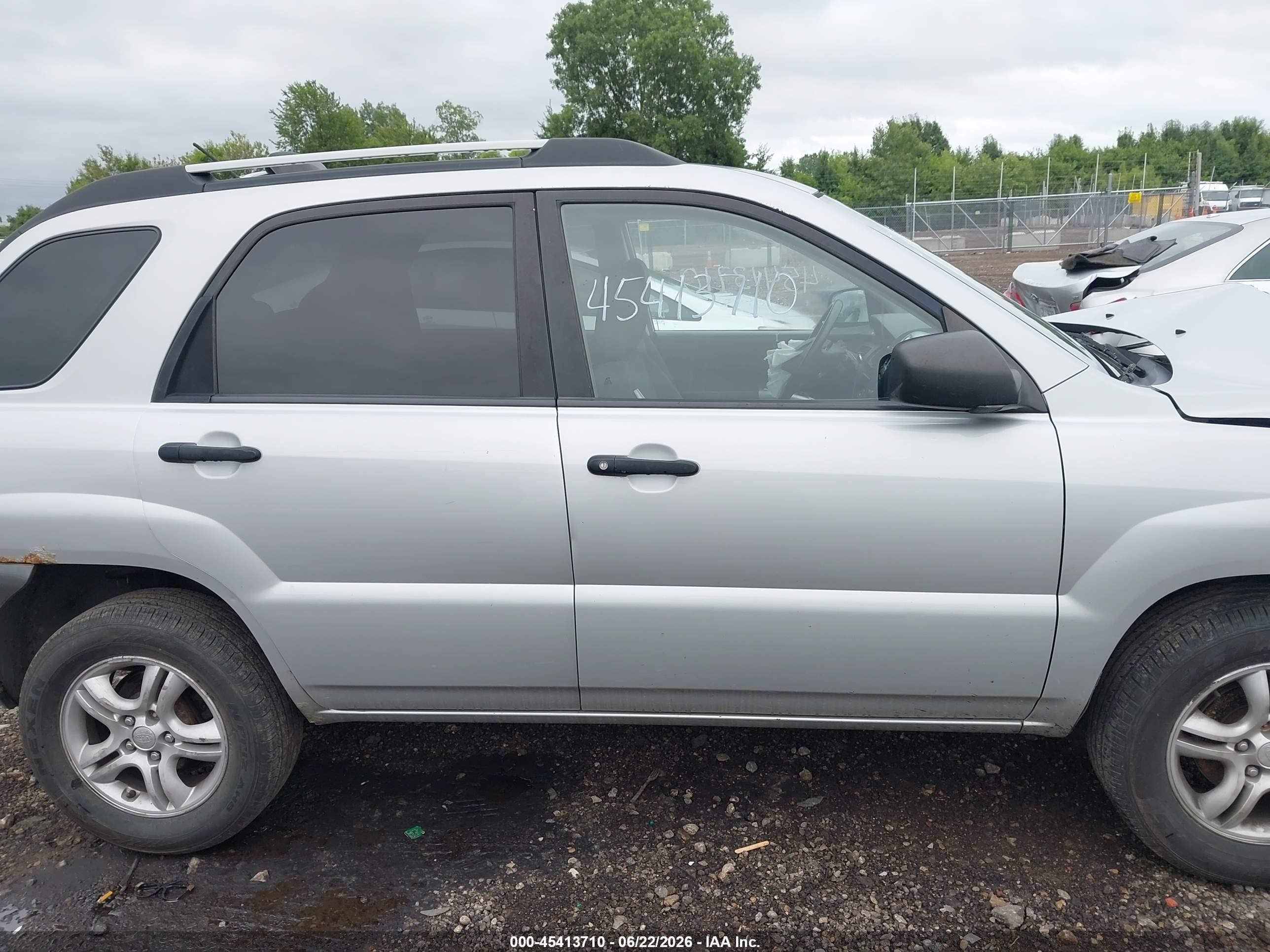 2008 Kia Sportage Lx V6 Silver vin: KNDJE723587510675