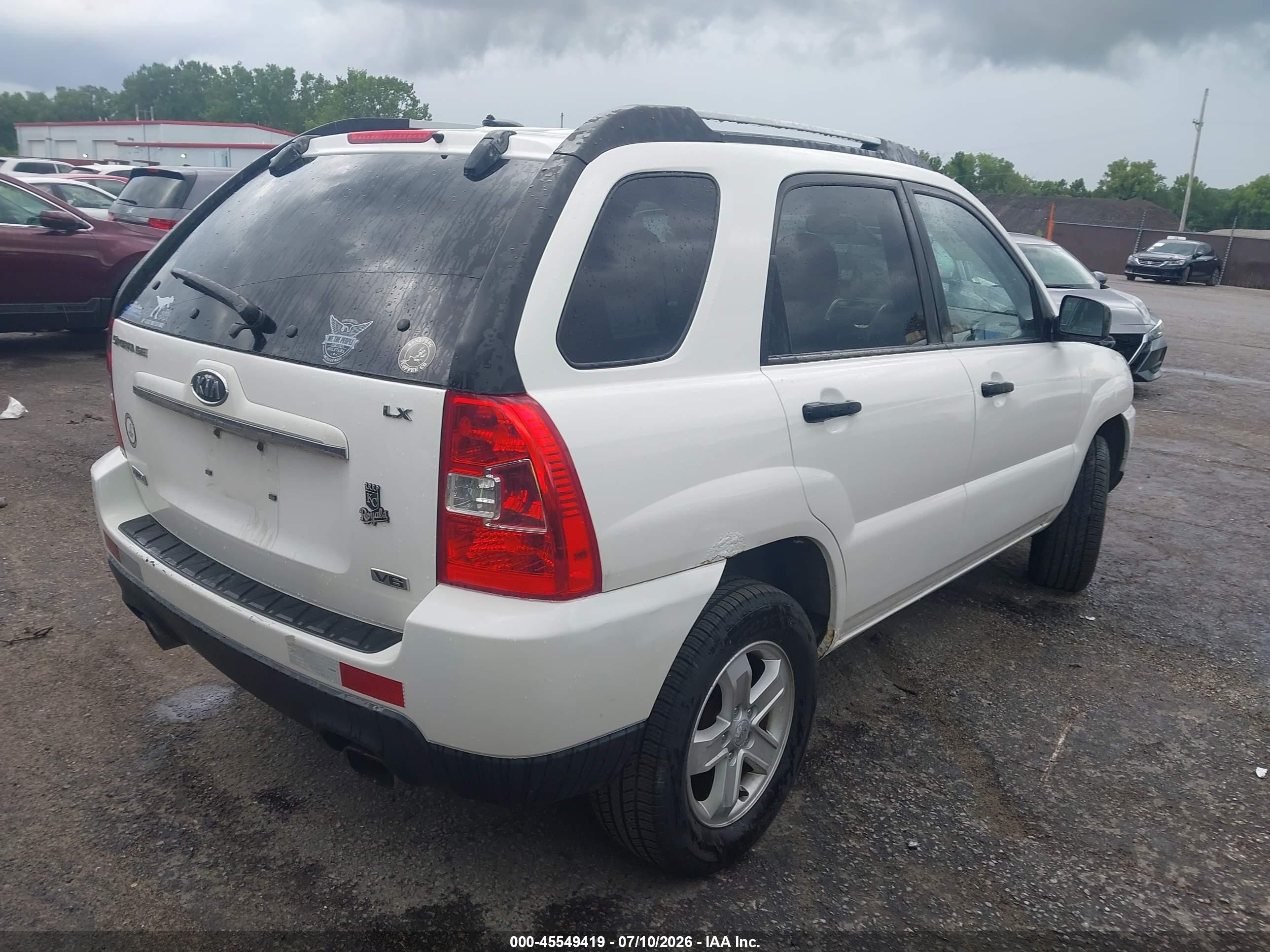 2009 Kia Sportage Lx V6 Белый vin: KNDJE723597566634