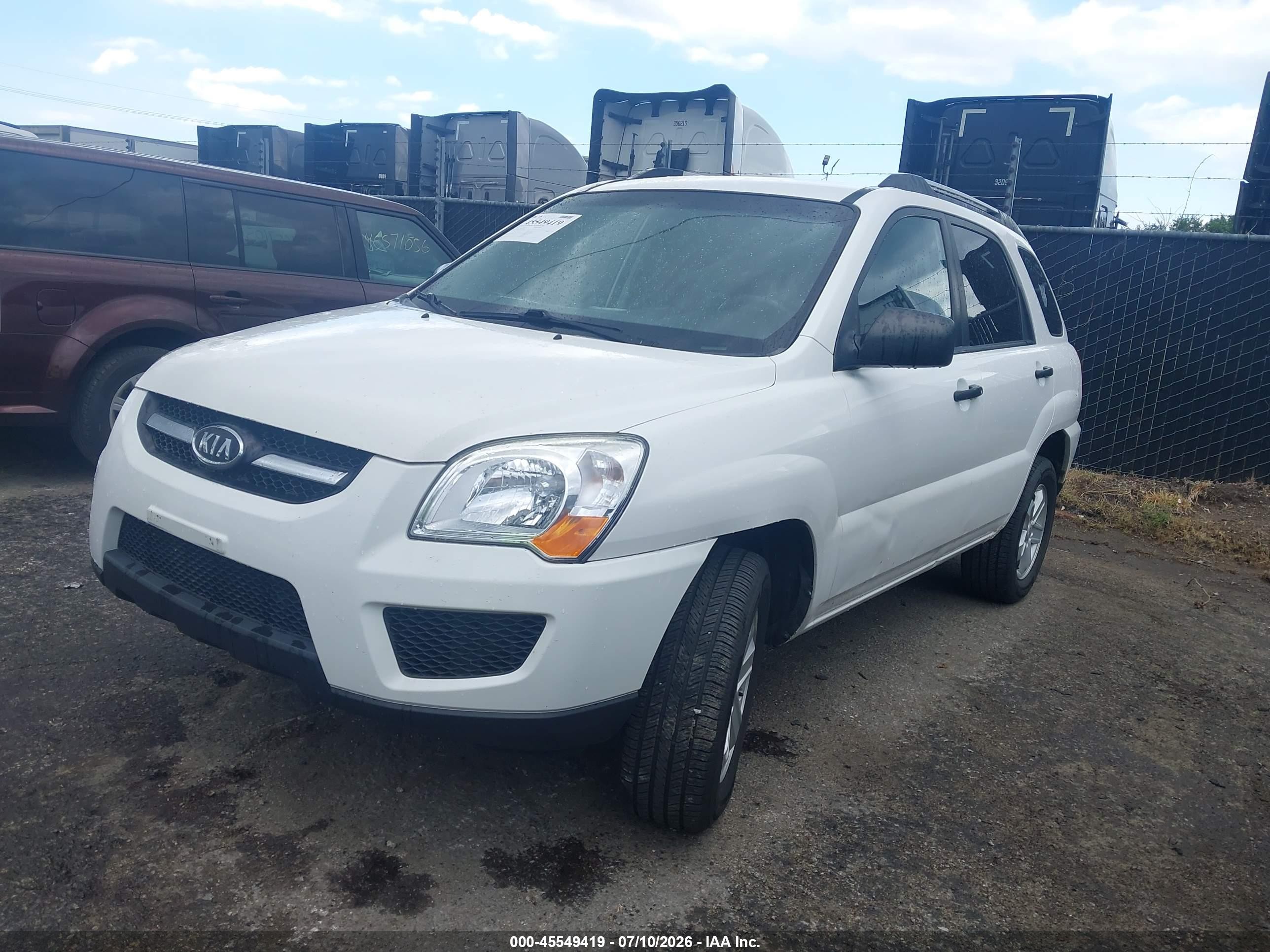 2009 Kia Sportage Lx V6 Белый vin: KNDJE723597566634