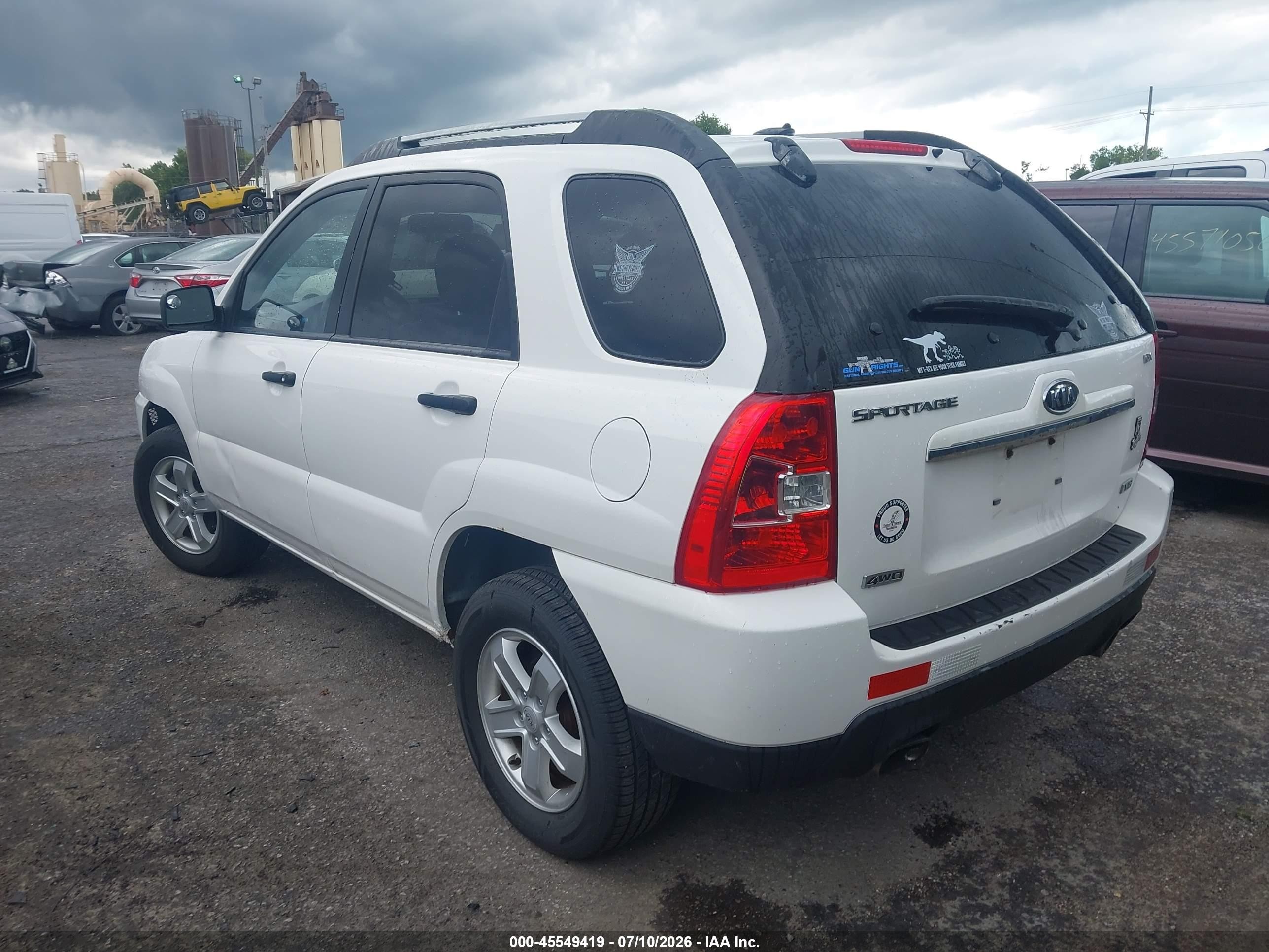 2009 Kia Sportage Lx V6 Белый vin: KNDJE723597566634