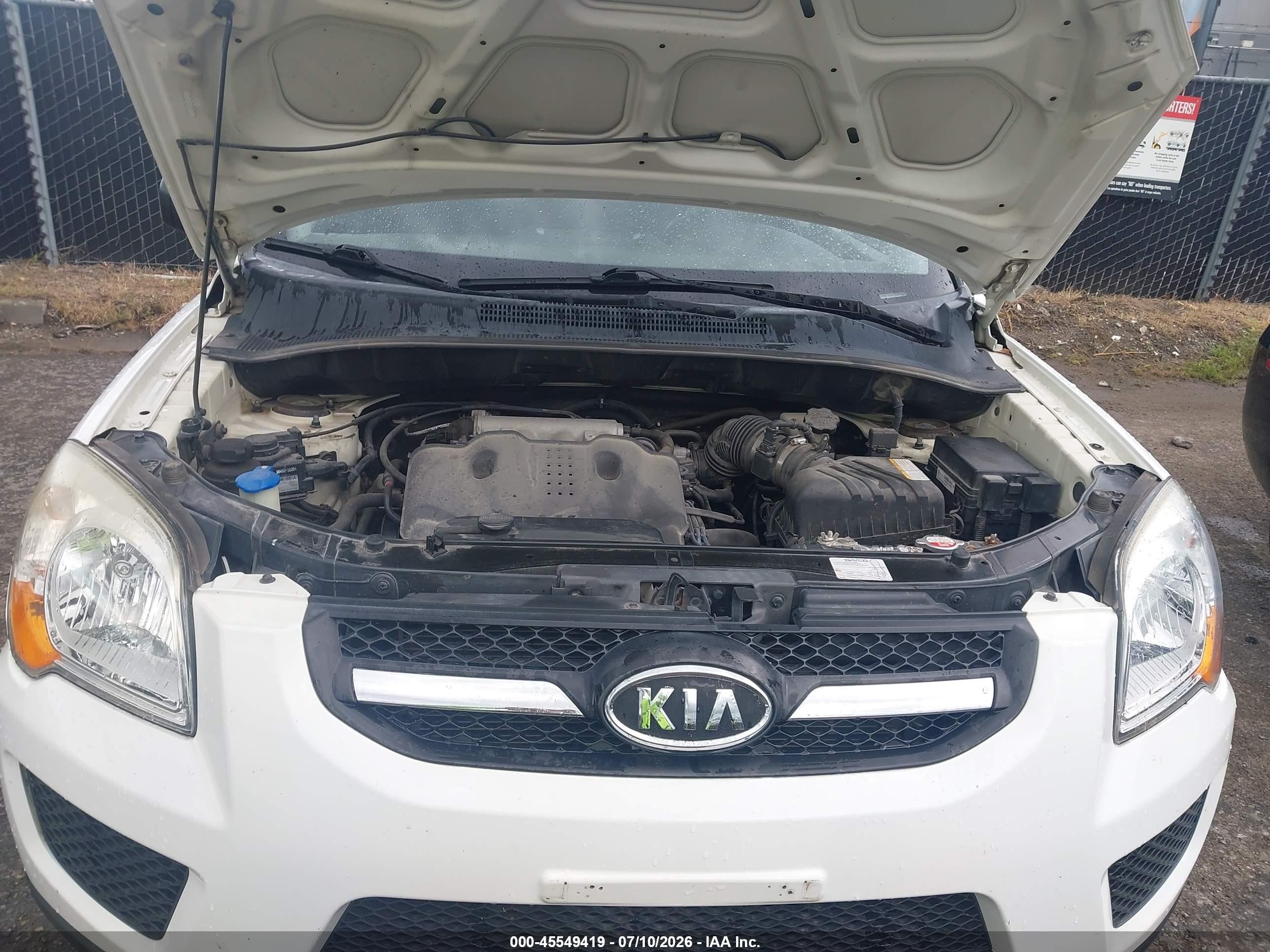 2009 Kia Sportage Lx V6 Белый vin: KNDJE723597566634