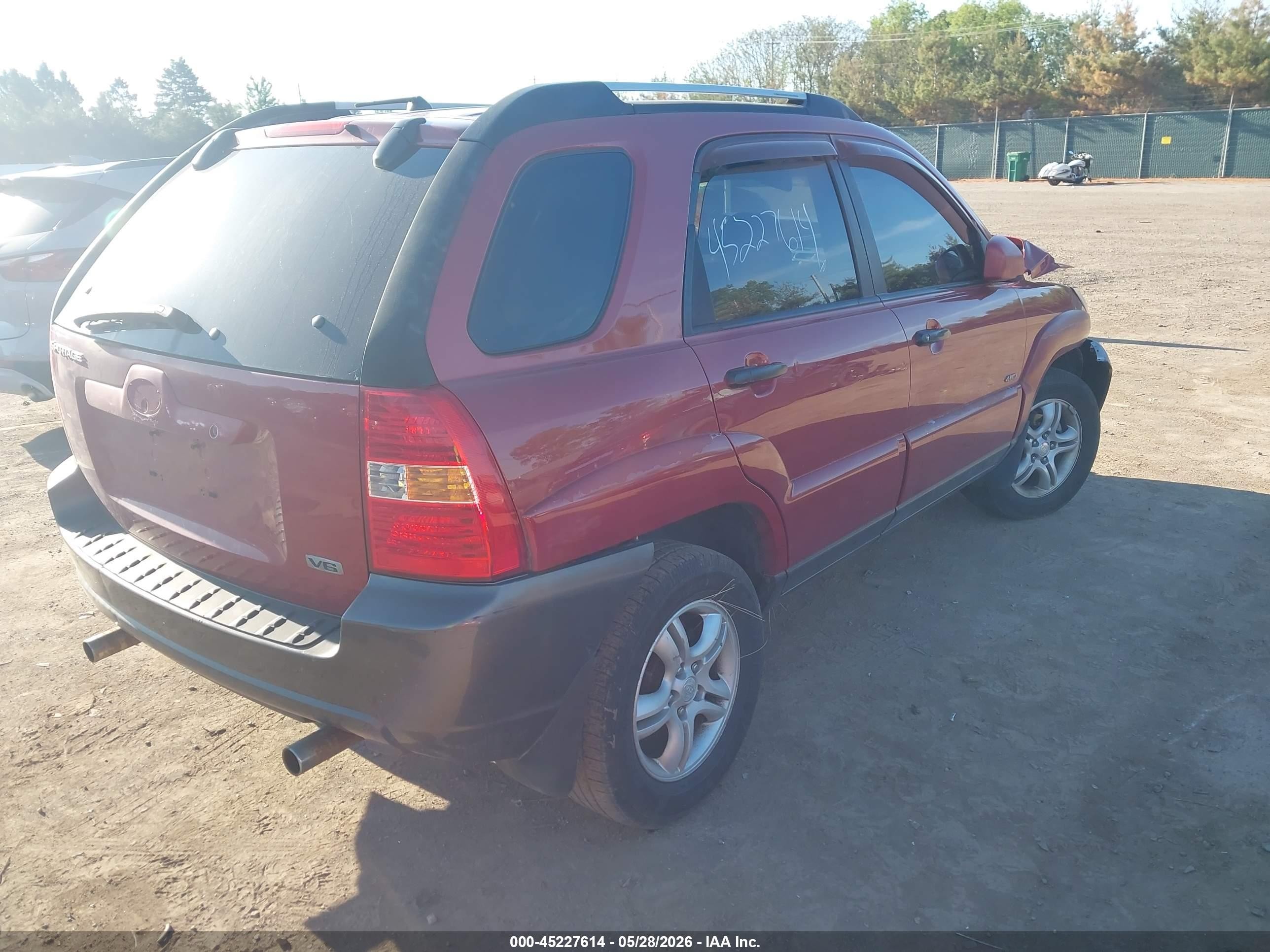 2005 Kia Sportage Ex V6/lx V6 Red vin: KNDJE723657062250